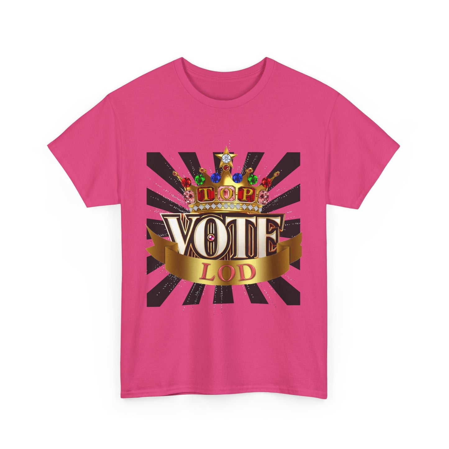 Top Vote LOD" Crown Graphic T-Shirt – Bold & Regal Statement Tee