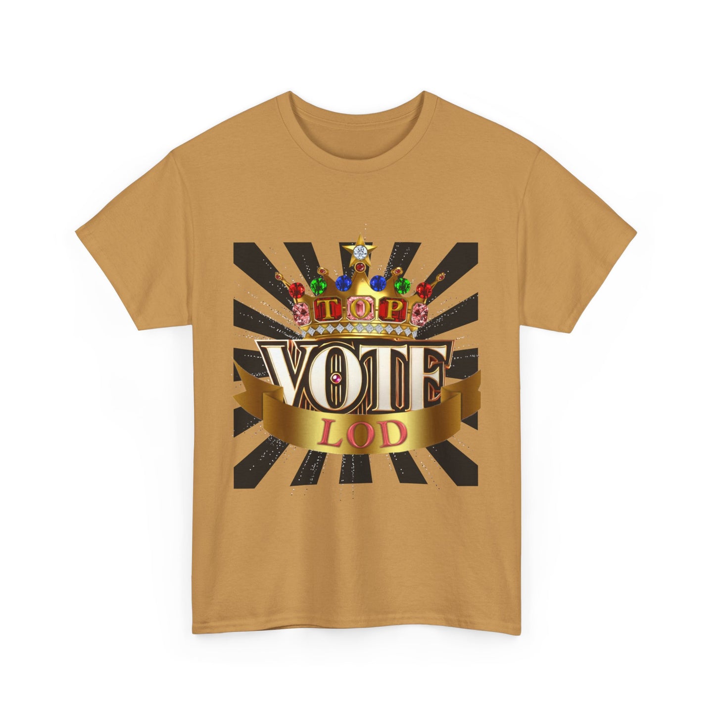 Top Vote LOD" Crown Graphic T-Shirt – Bold & Regal Statement Tee