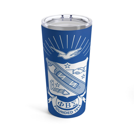 Phi Beta Sigma Blue Shield Tumbler