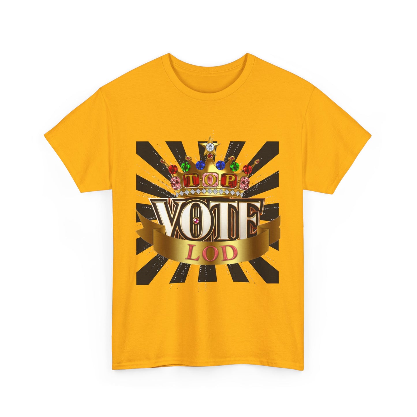 Top Vote LOD" Crown Graphic T-Shirt – Bold & Regal Statement Tee