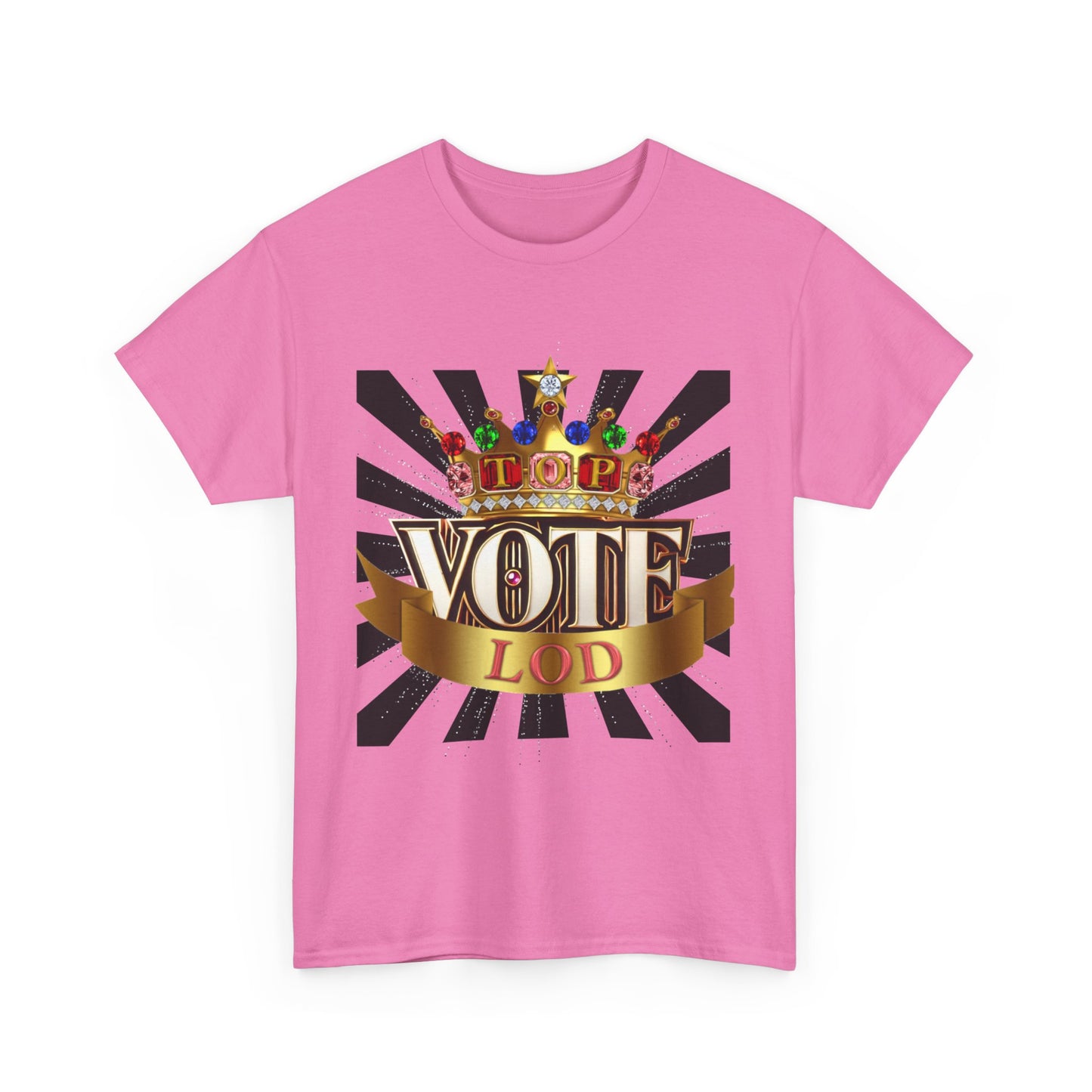 Top Vote LOD" Crown Graphic T-Shirt – Bold & Regal Statement Tee