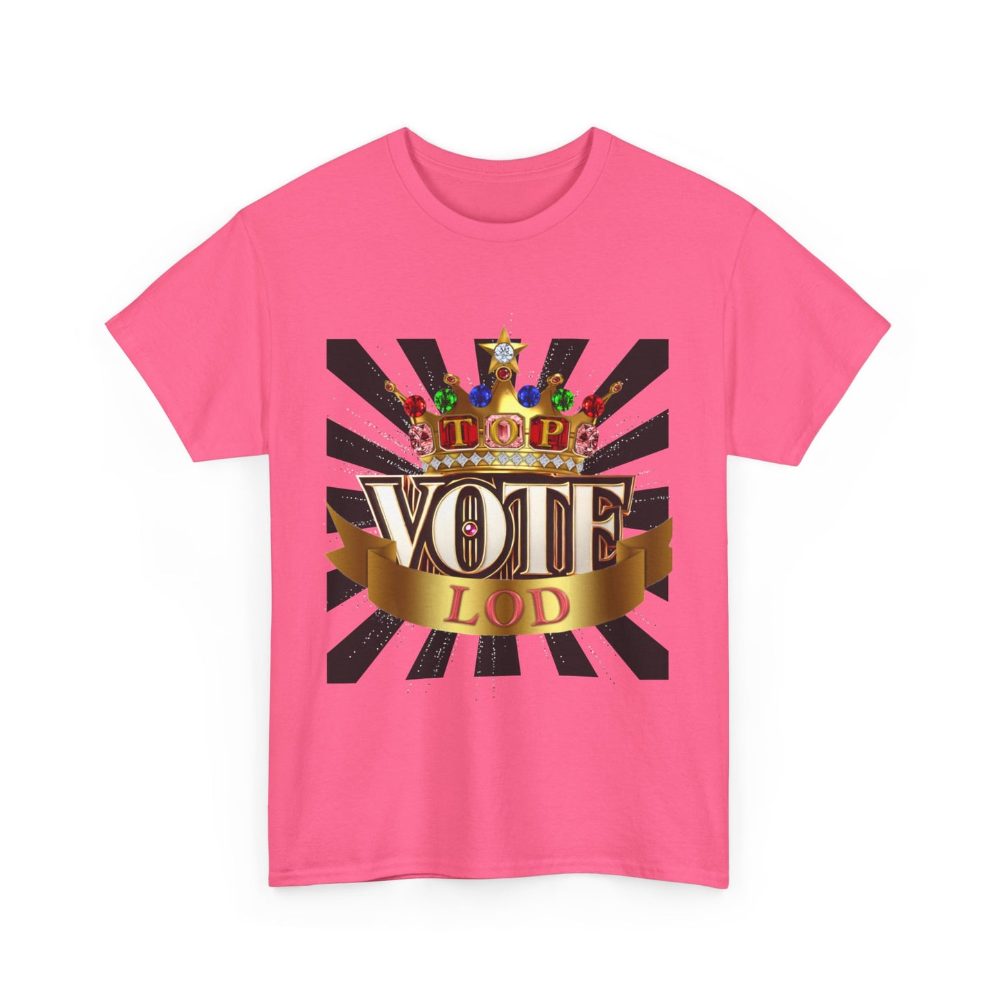 Top Vote LOD" Crown Graphic T-Shirt – Bold & Regal Statement Tee