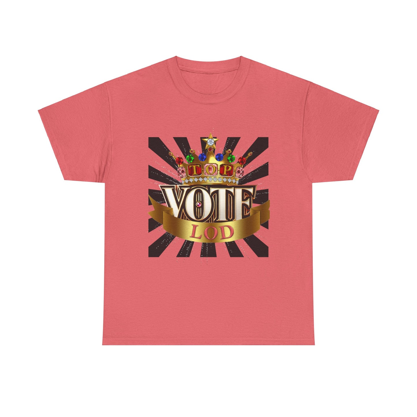 Top Vote LOD" Crown Graphic T-Shirt – Bold & Regal Statement Tee