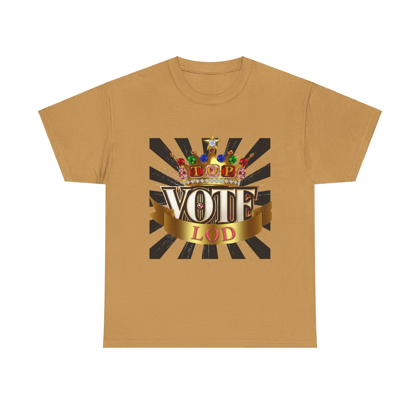 Top Vote LOD" Crown Graphic T-Shirt – Bold & Regal Statement Tee