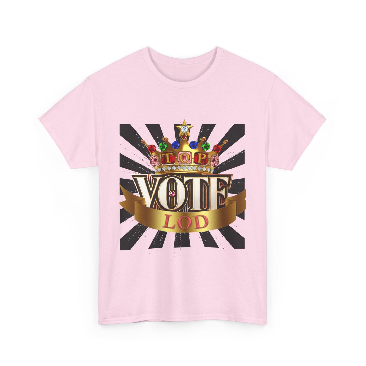 Top Vote LOD" Crown Graphic T-Shirt – Bold & Regal Statement Tee