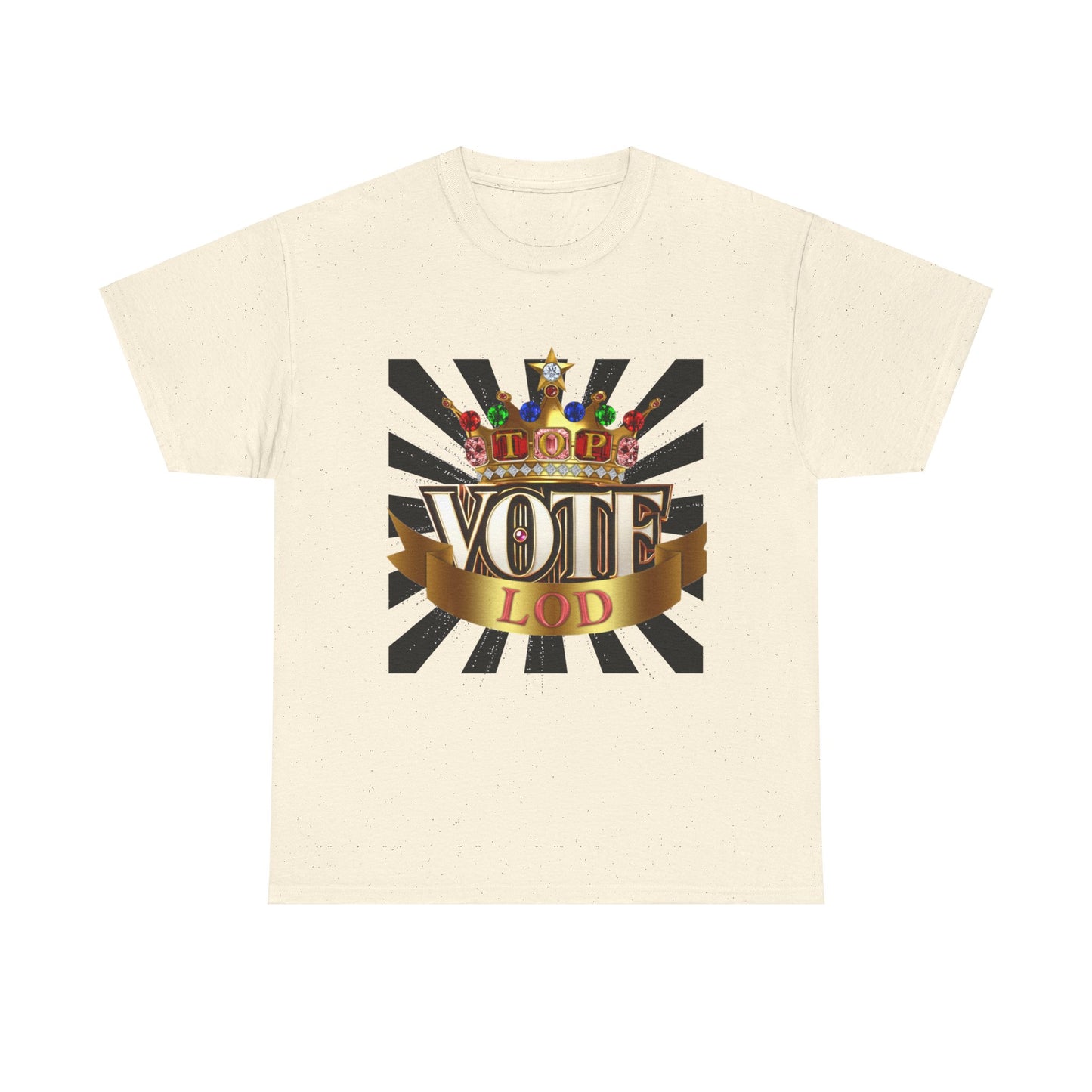 Top Vote LOD" Crown Graphic T-Shirt – Bold & Regal Statement Tee