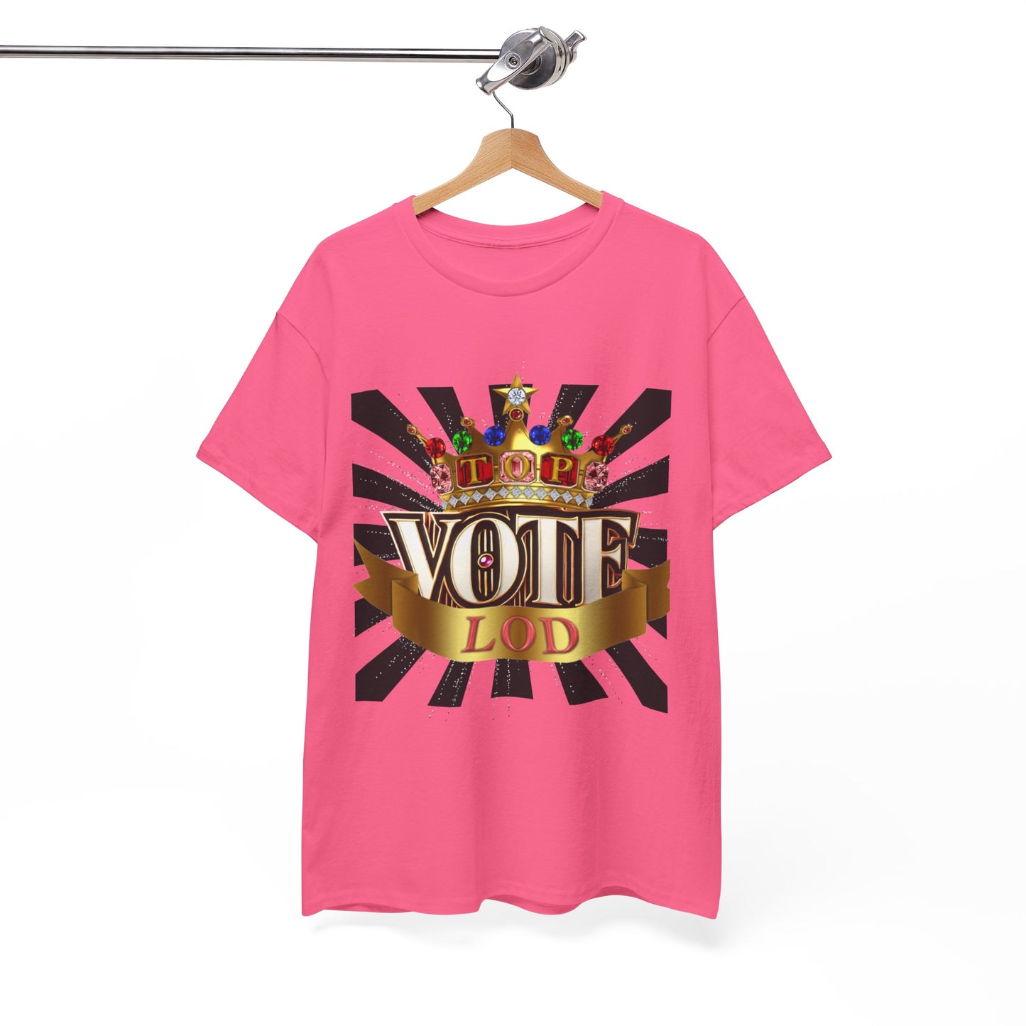 Top Vote LOD" Crown Graphic T-Shirt – Bold & Regal Statement Tee