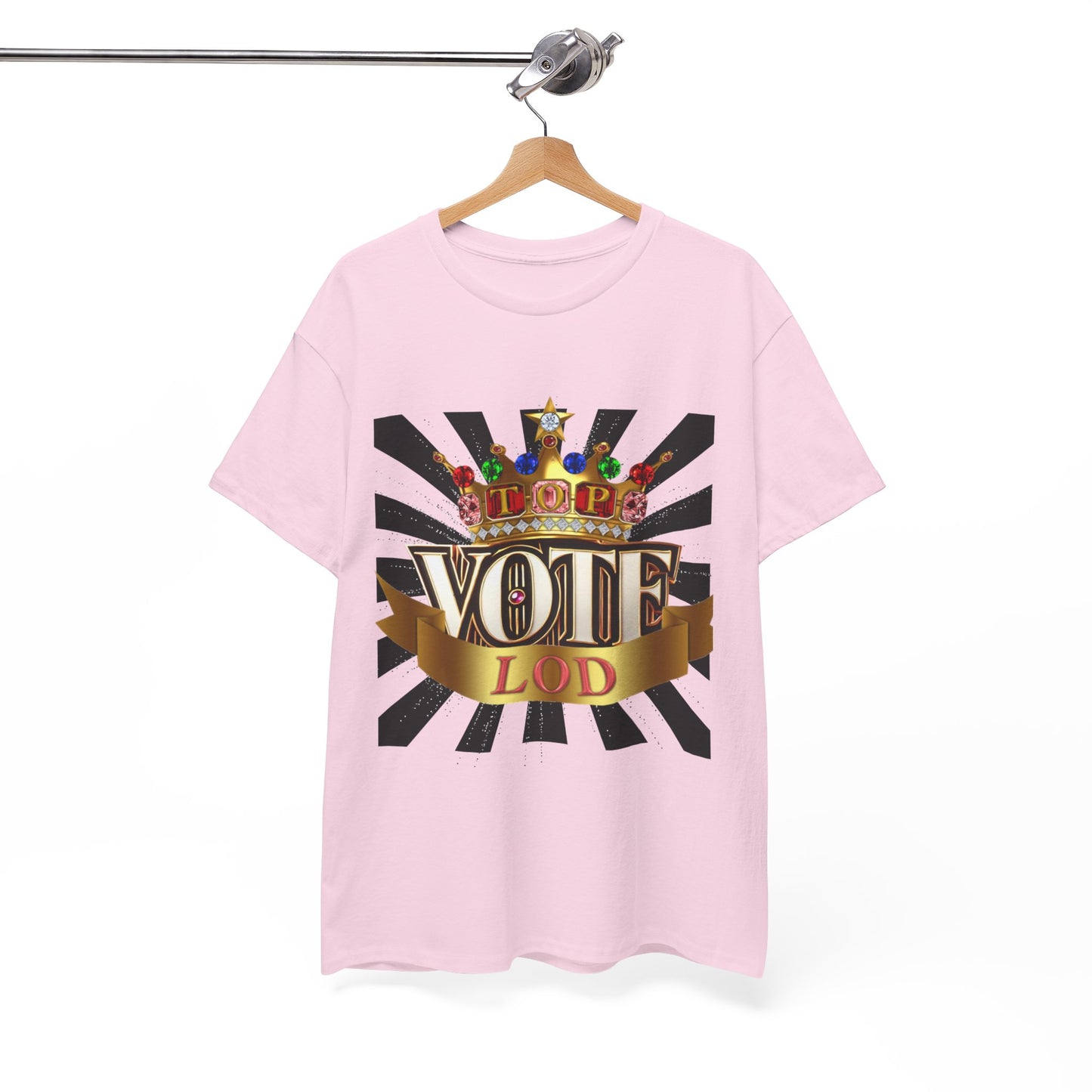 Top Vote LOD" Crown Graphic T-Shirt – Bold & Regal Statement Tee