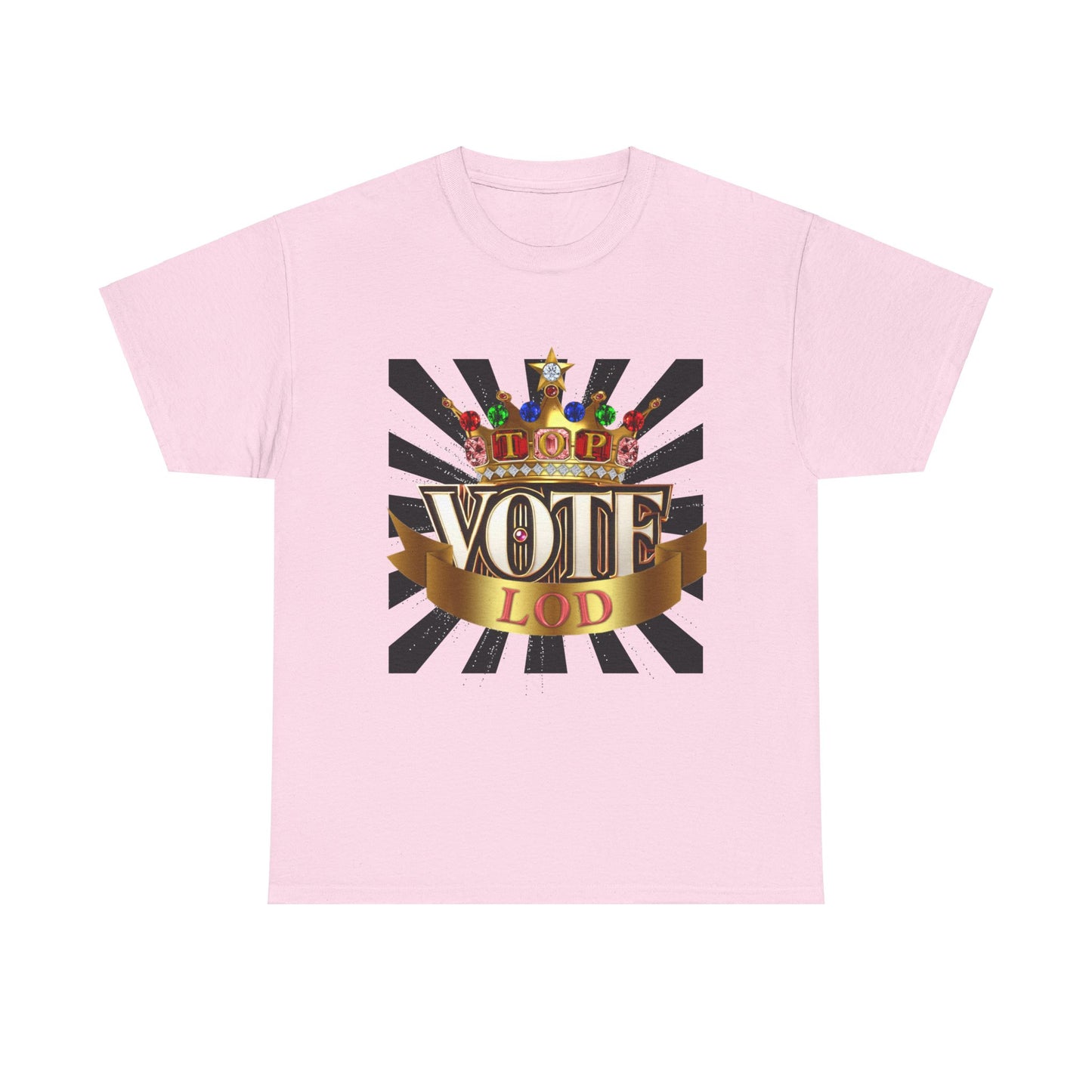 Top Vote LOD" Crown Graphic T-Shirt – Bold & Regal Statement Tee