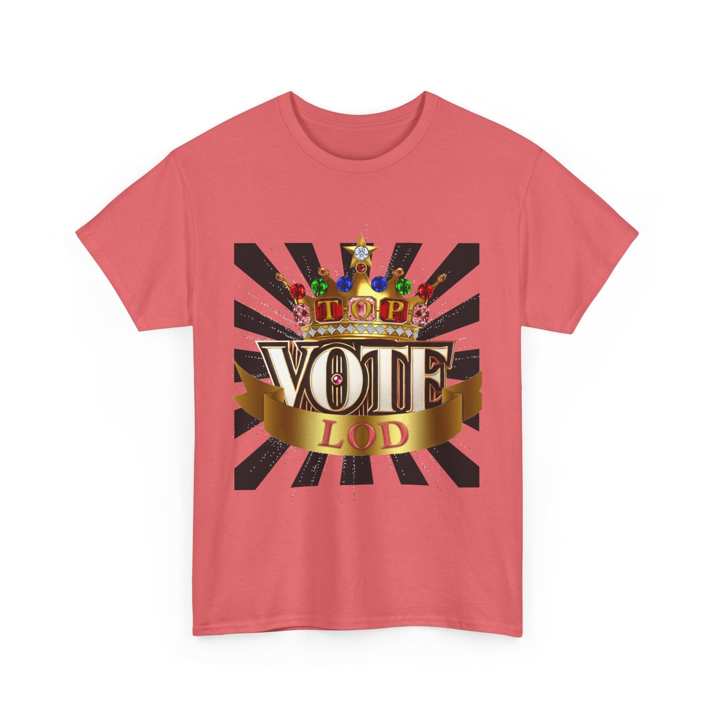 Top Vote LOD" Crown Graphic T-Shirt – Bold & Regal Statement Tee