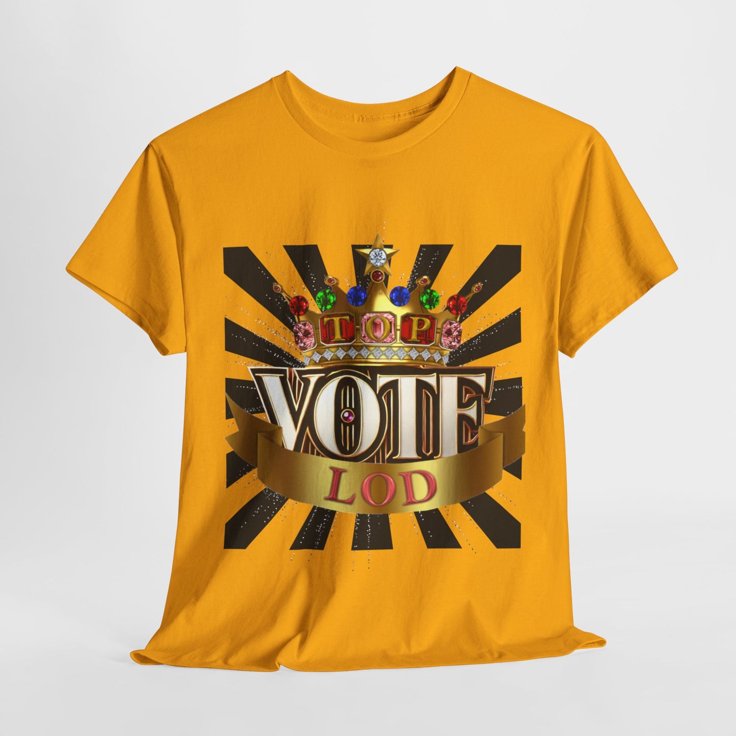 Top Vote LOD" Crown Graphic T-Shirt – Bold & Regal Statement Tee