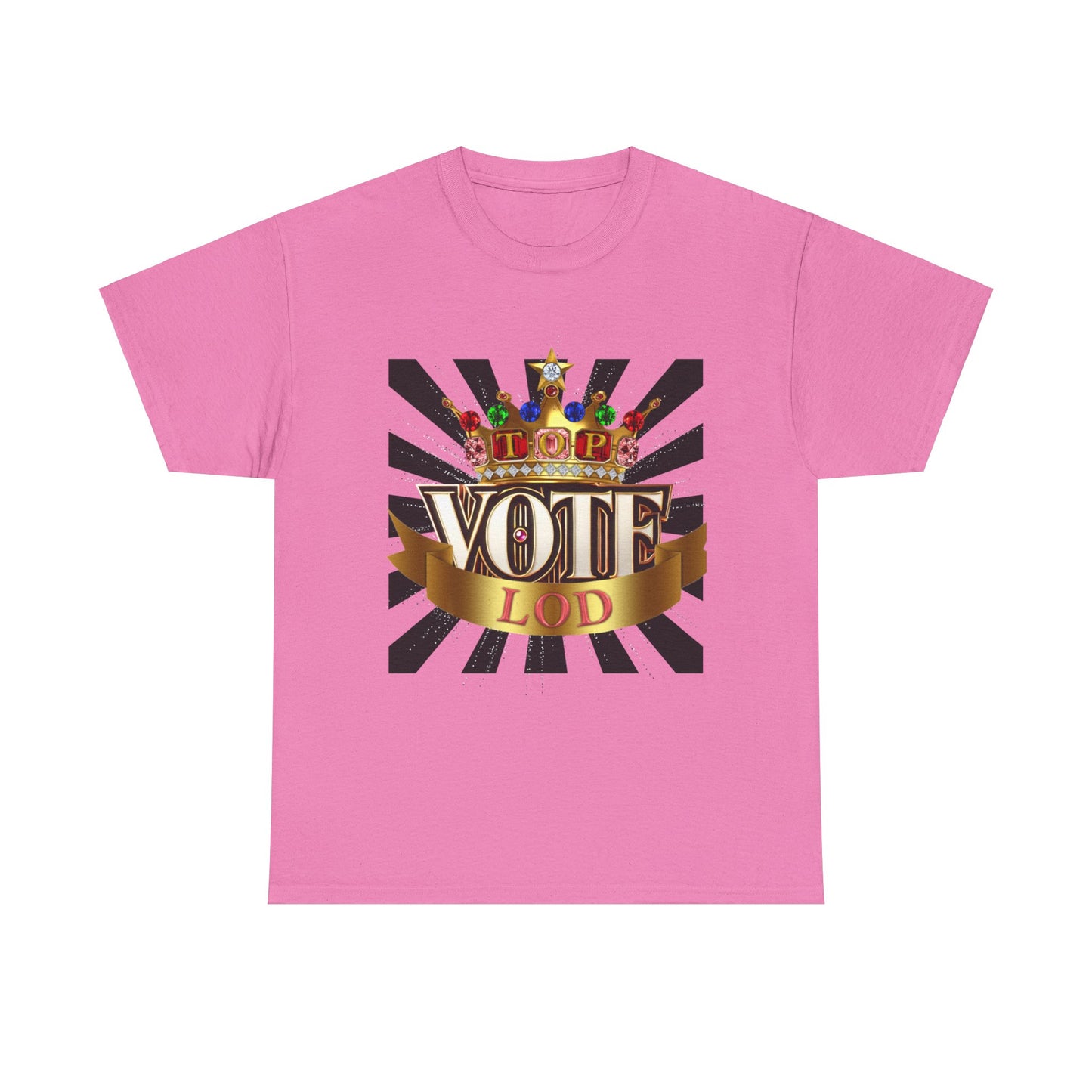 Top Vote LOD" Crown Graphic T-Shirt – Bold & Regal Statement Tee