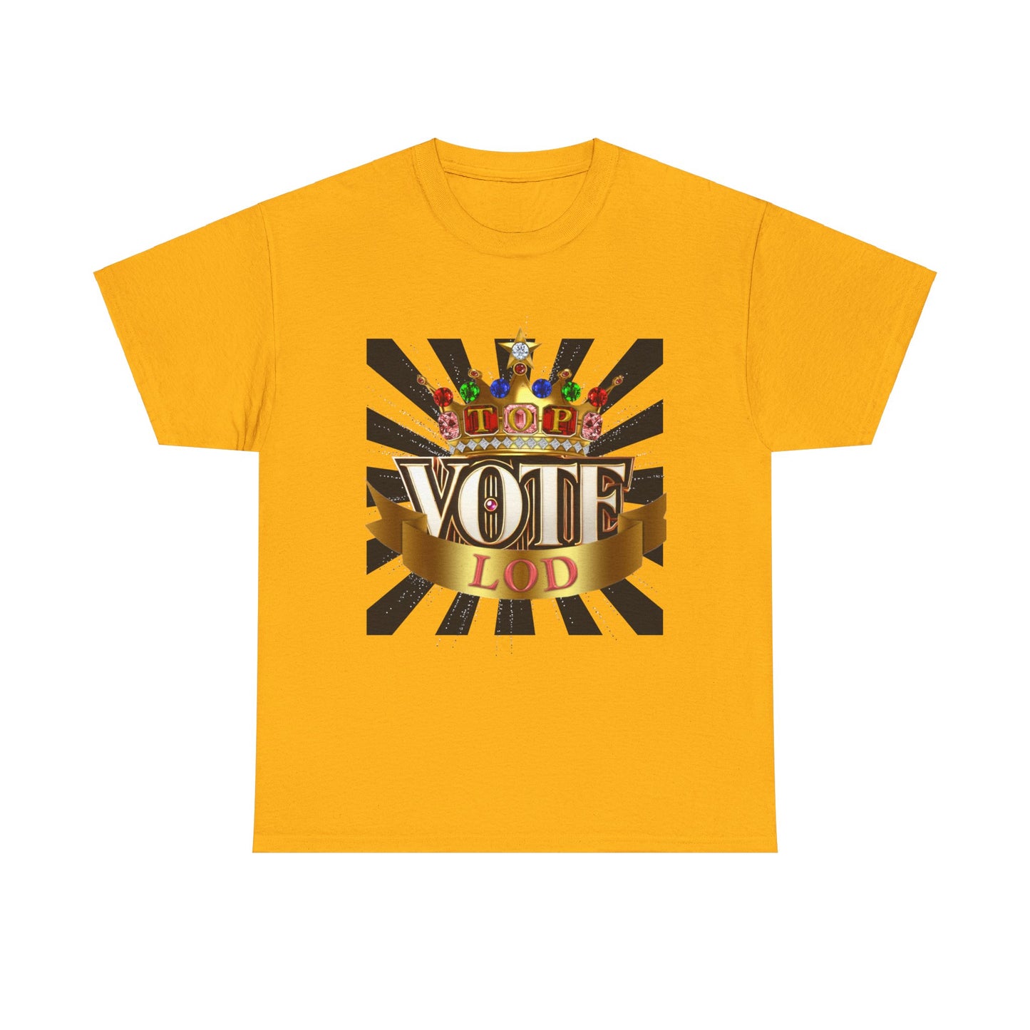 Top Vote LOD" Crown Graphic T-Shirt – Bold & Regal Statement Tee