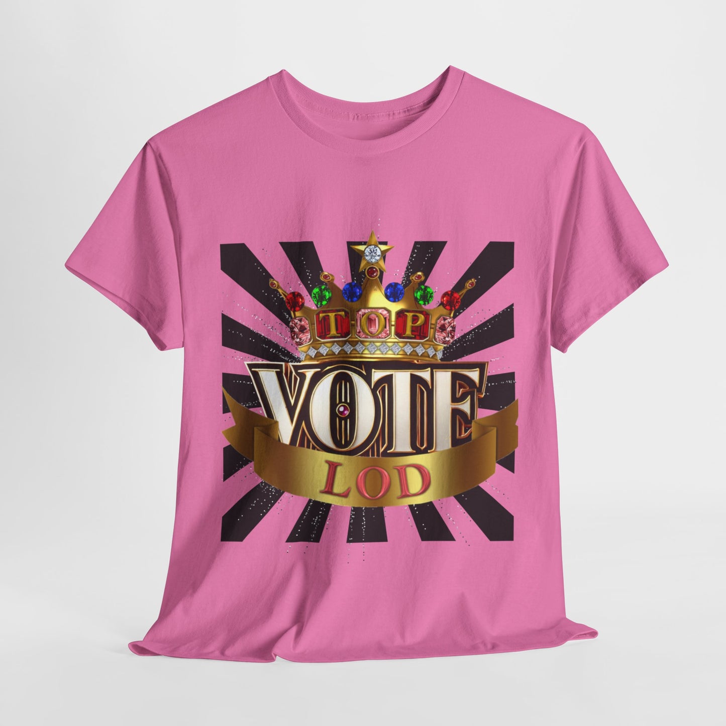 Top Vote LOD" Crown Graphic T-Shirt – Bold & Regal Statement Tee