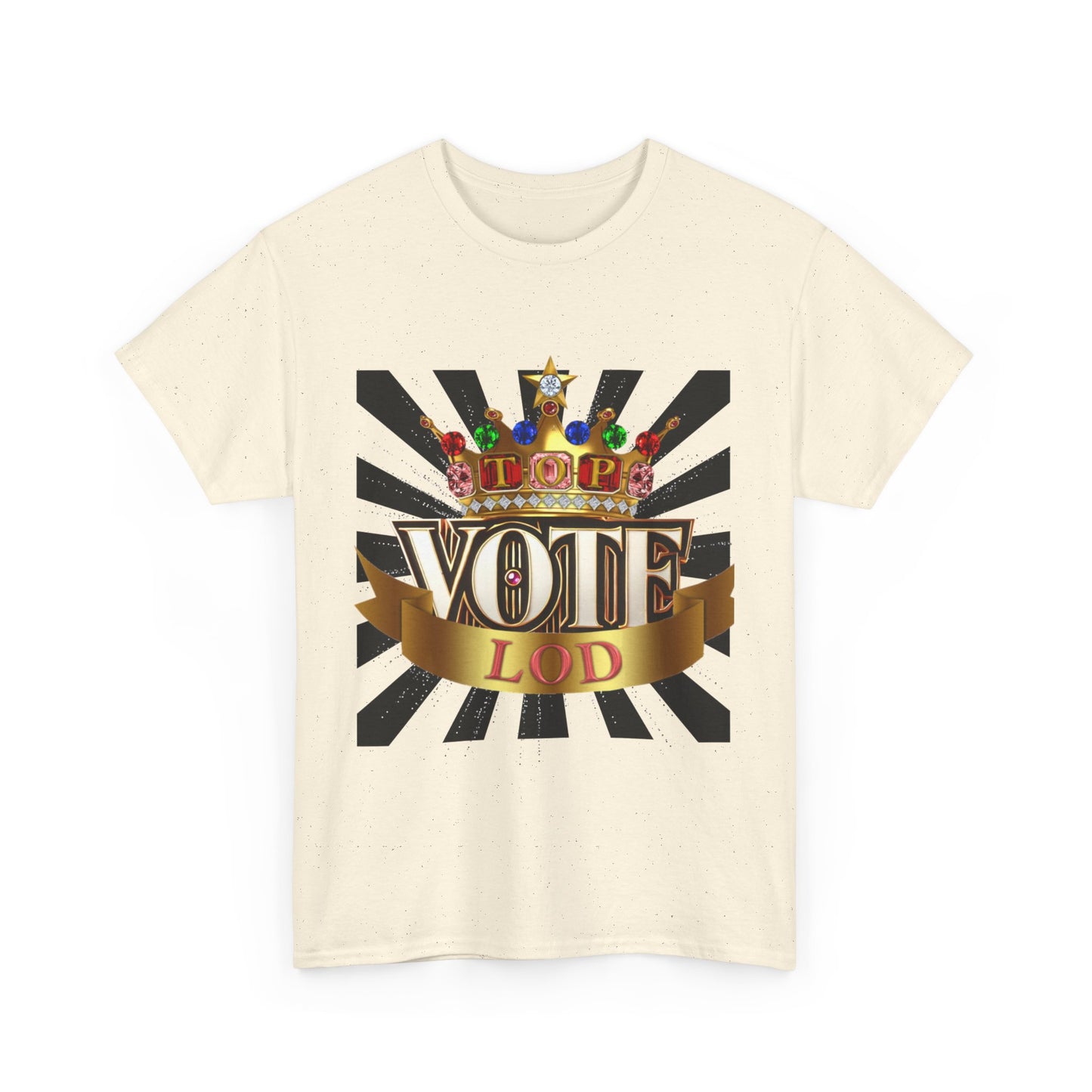 Top Vote LOD" Crown Graphic T-Shirt – Bold & Regal Statement Tee