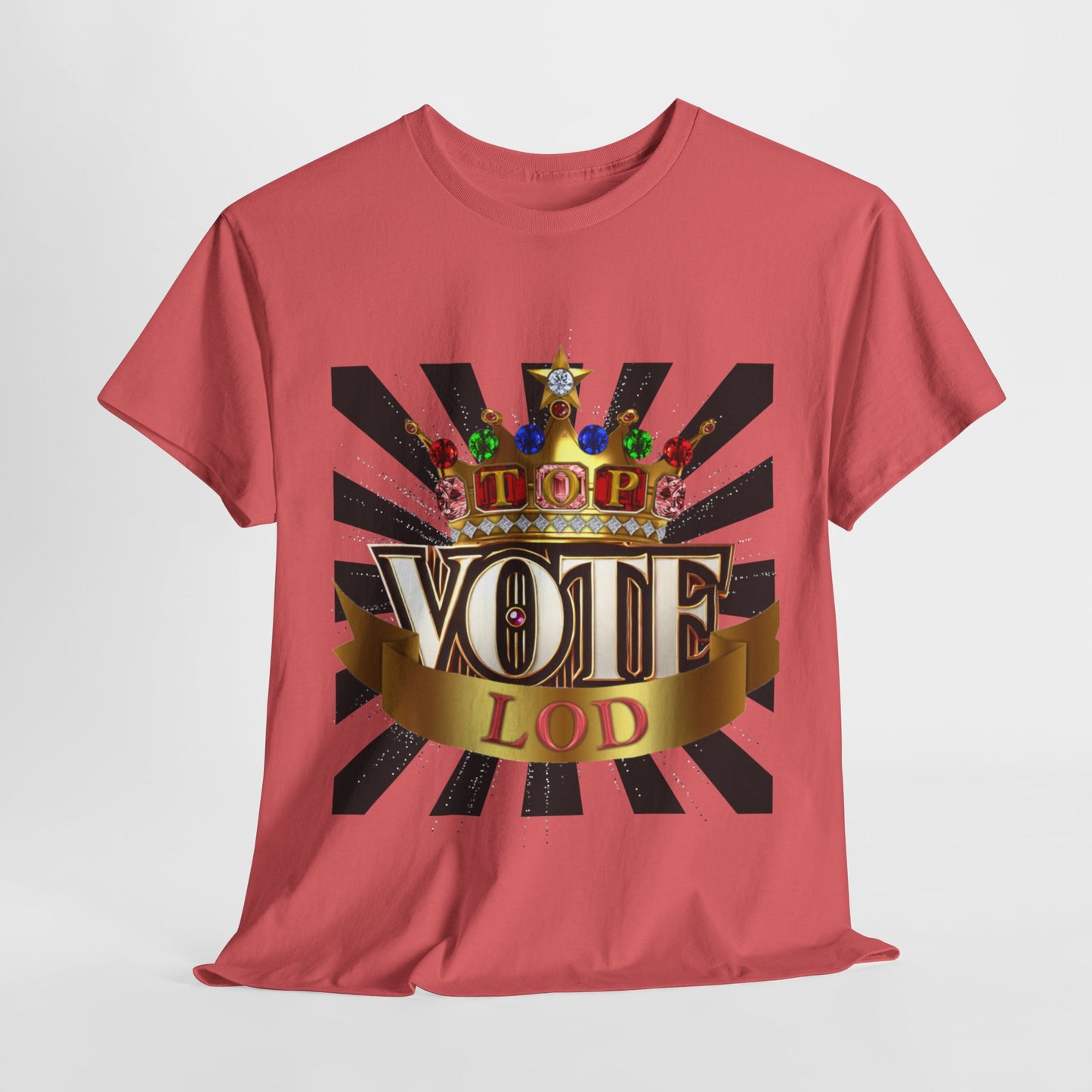 Top Vote LOD" Crown Graphic T-Shirt – Bold & Regal Statement Tee