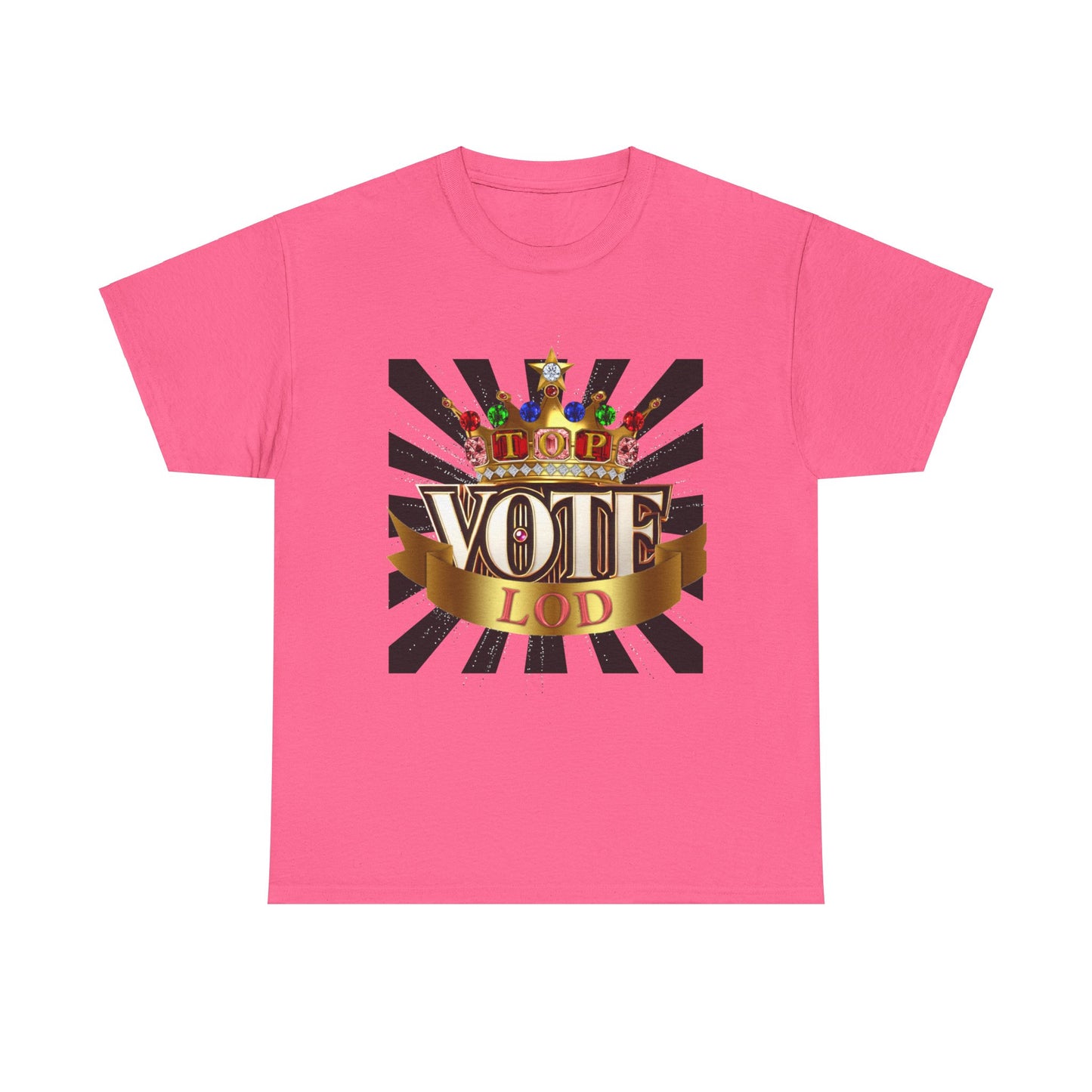 Top Vote LOD" Crown Graphic T-Shirt – Bold & Regal Statement Tee