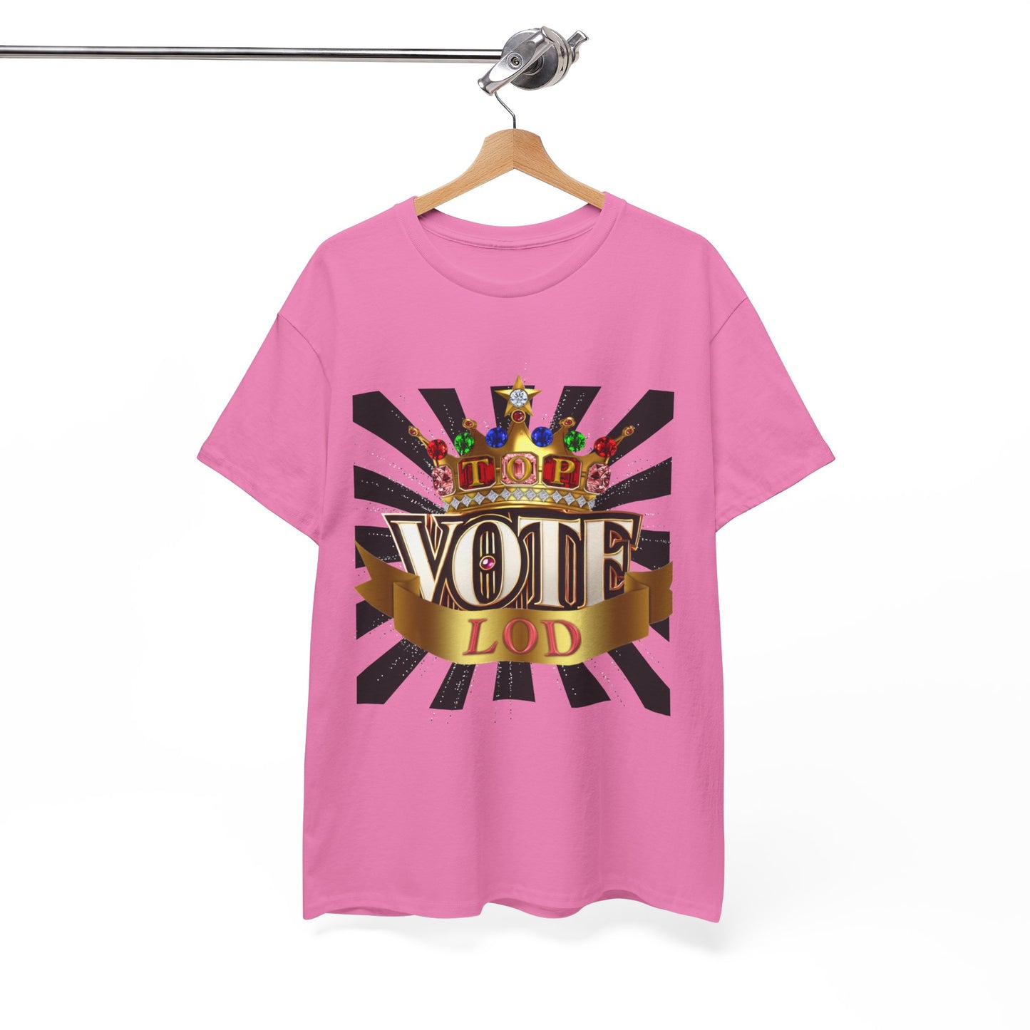 Top Vote LOD" Crown Graphic T-Shirt – Bold & Regal Statement Tee