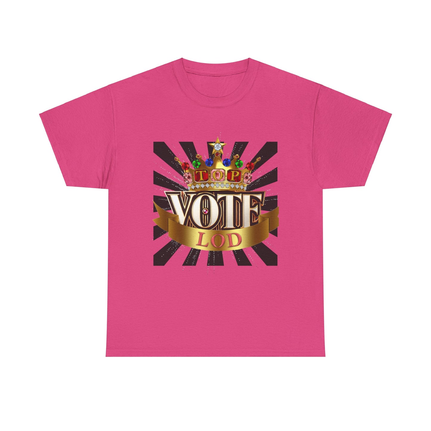 Top Vote LOD" Crown Graphic T-Shirt – Bold & Regal Statement Tee