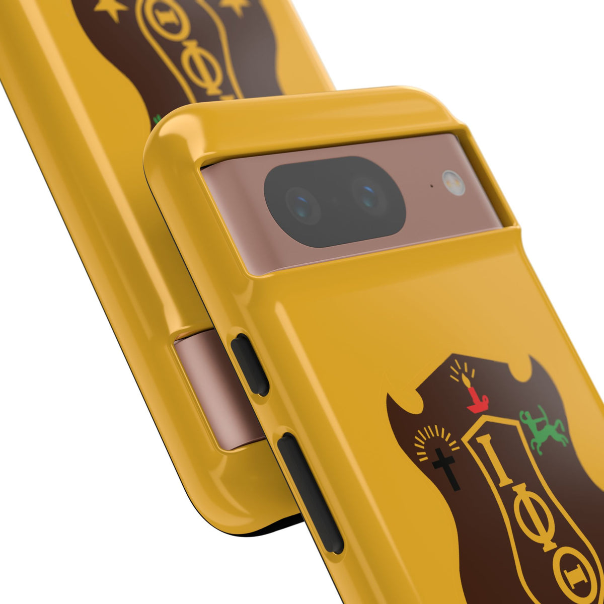 Iota Sorority Shield Phone Case — Greek Letter Tough Case (Yellow)