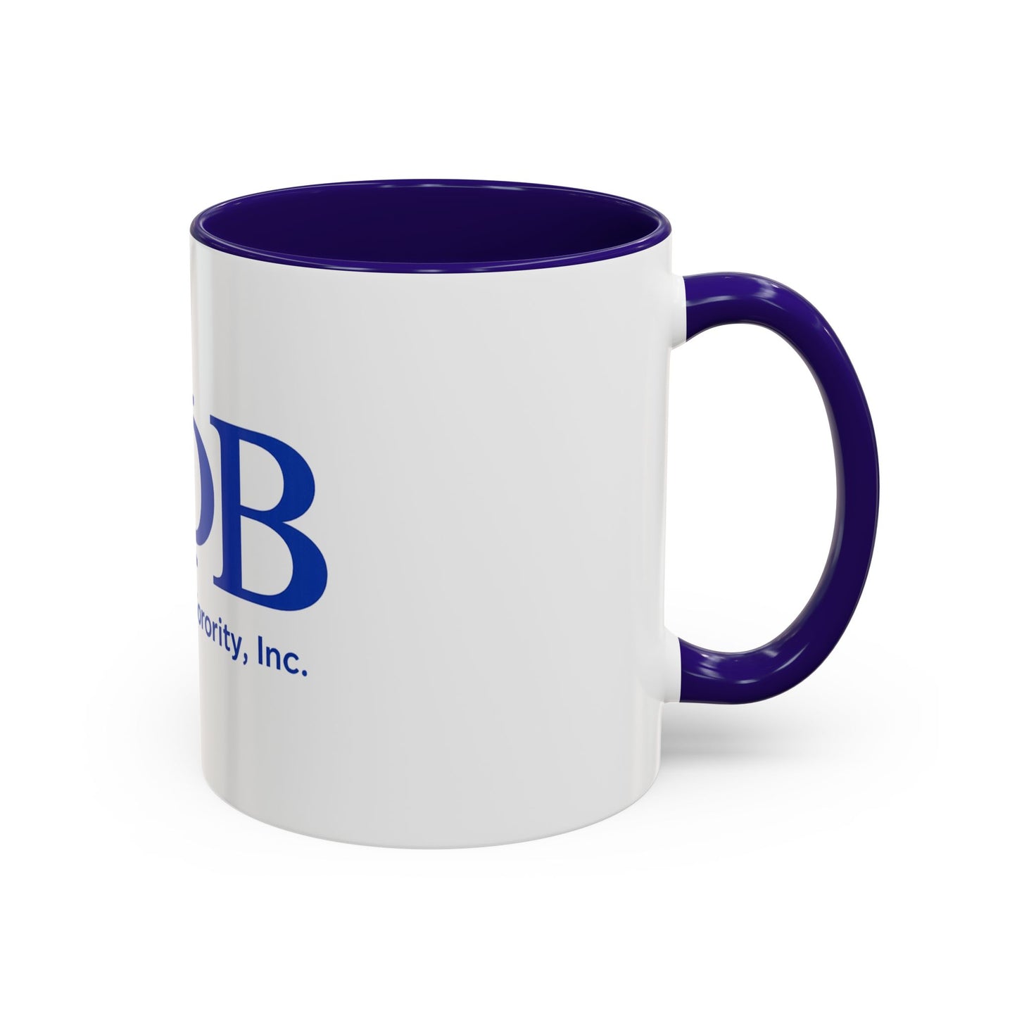 Zeta Phi Beta Sorority Blue Logo Mug — 11oz & 15oz Color-Accent Coffee Cup