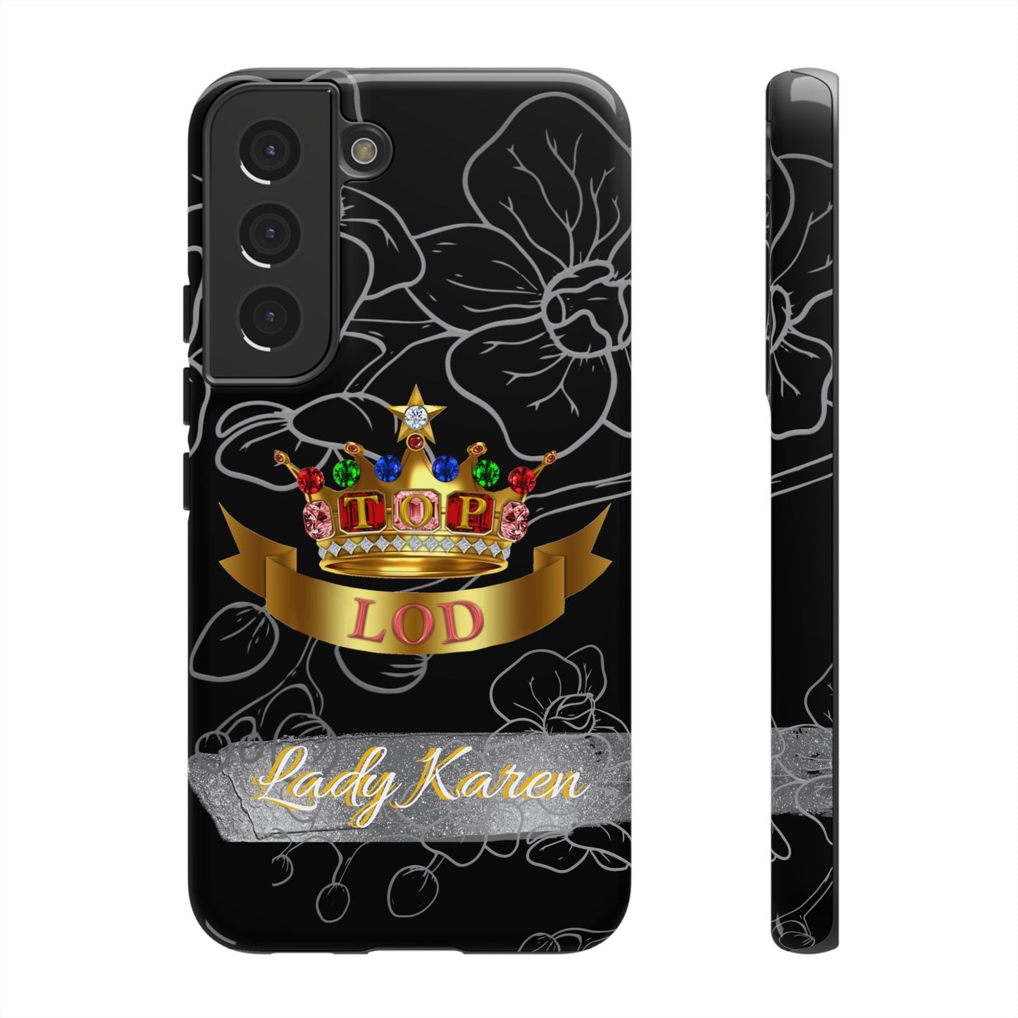 Top Ladies of Distinction, Inc. Black and Silver Phone Case