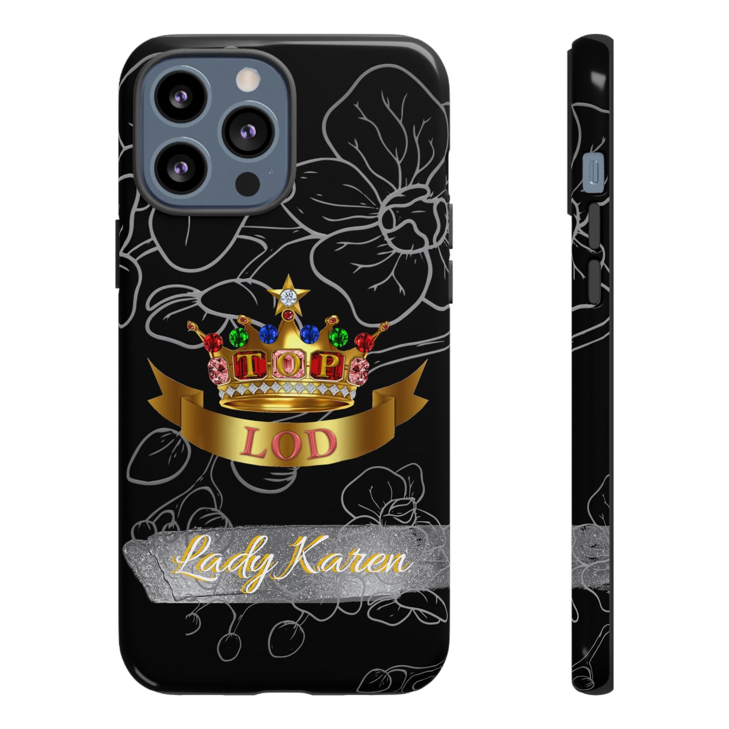 Top Ladies of Distinction, Inc. Black and Silver Phone Case