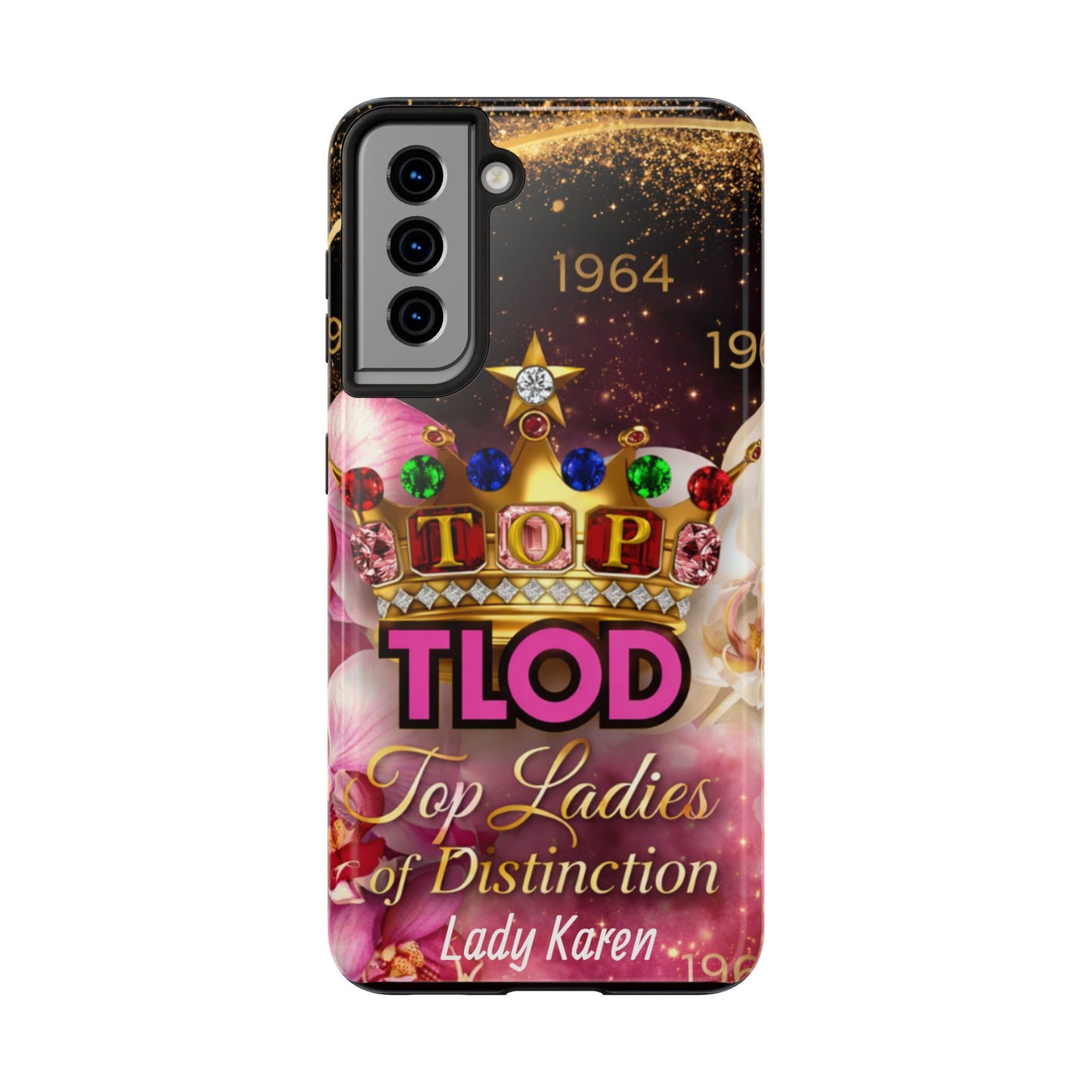 TLOD Crown Luxe Personalized Phone Case – Top Ladies of Distinction iPhone & Samsung Case | Custom Name Option