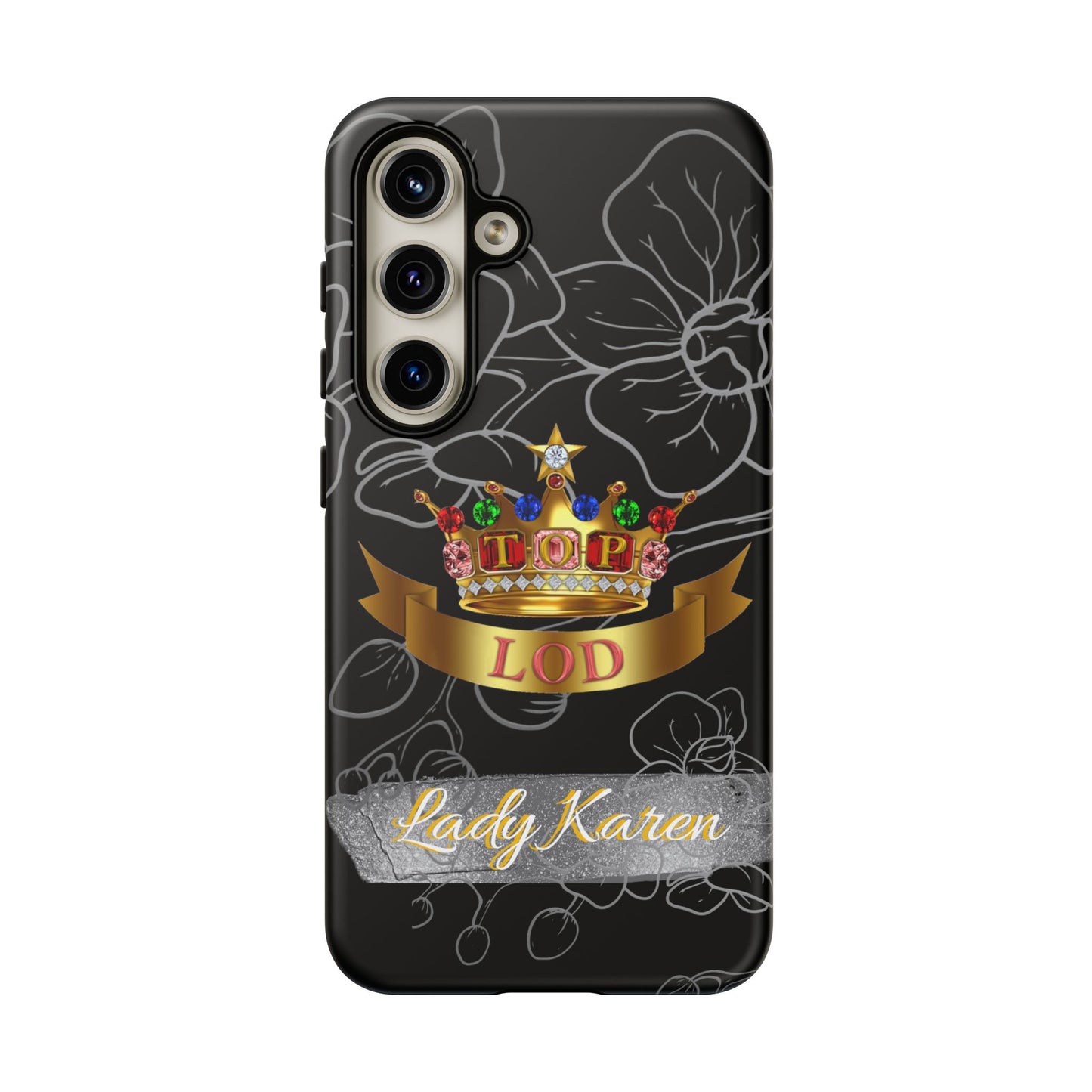 Top Ladies of Distinction, Inc. Black and Silver Phone Case