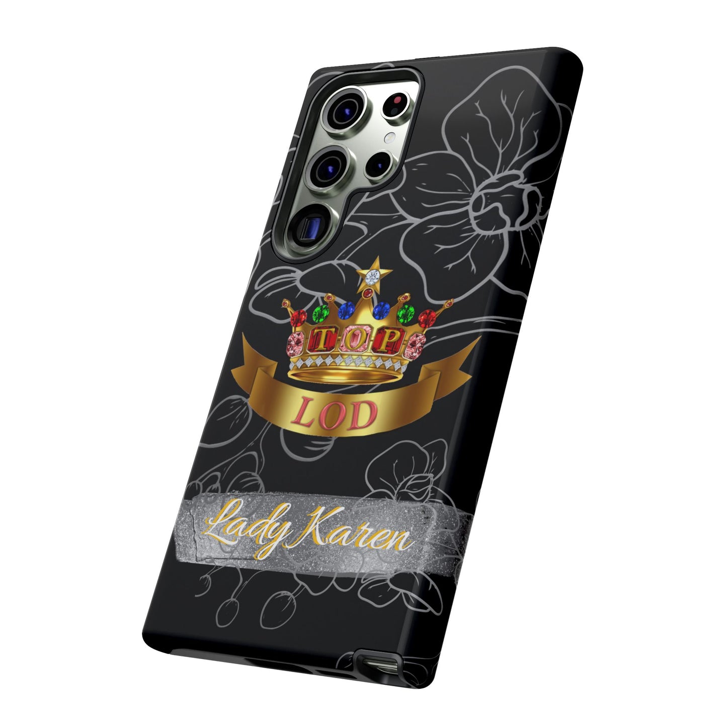 Top Ladies of Distinction, Inc. Black and Silver Phone Case