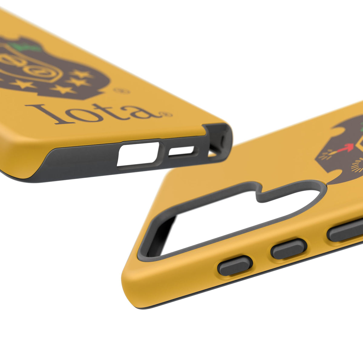 Iota Sorority Shield Phone Case — Greek Letter Tough Case (Yellow)