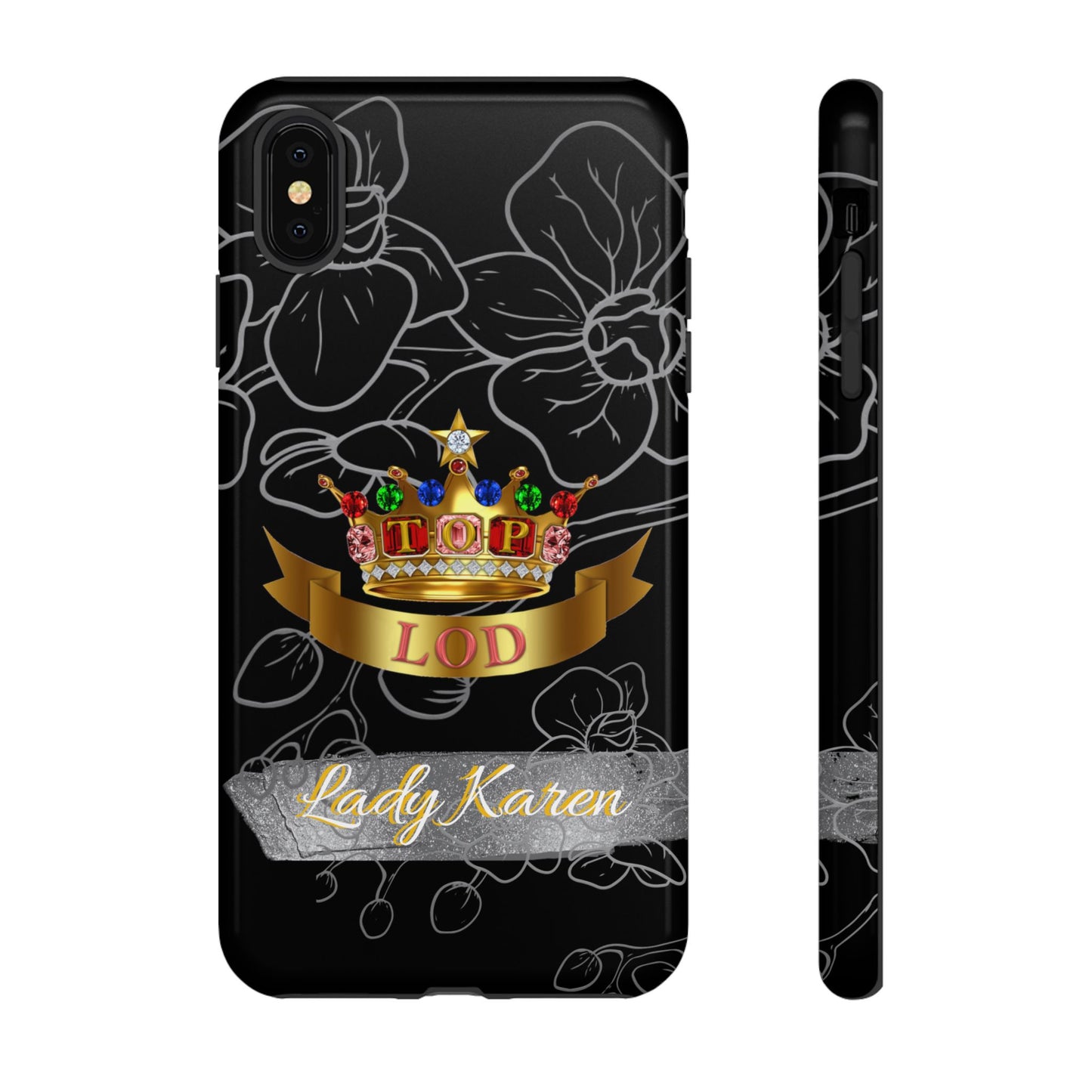 Top Ladies of Distinction, Inc. Black and Silver Phone Case