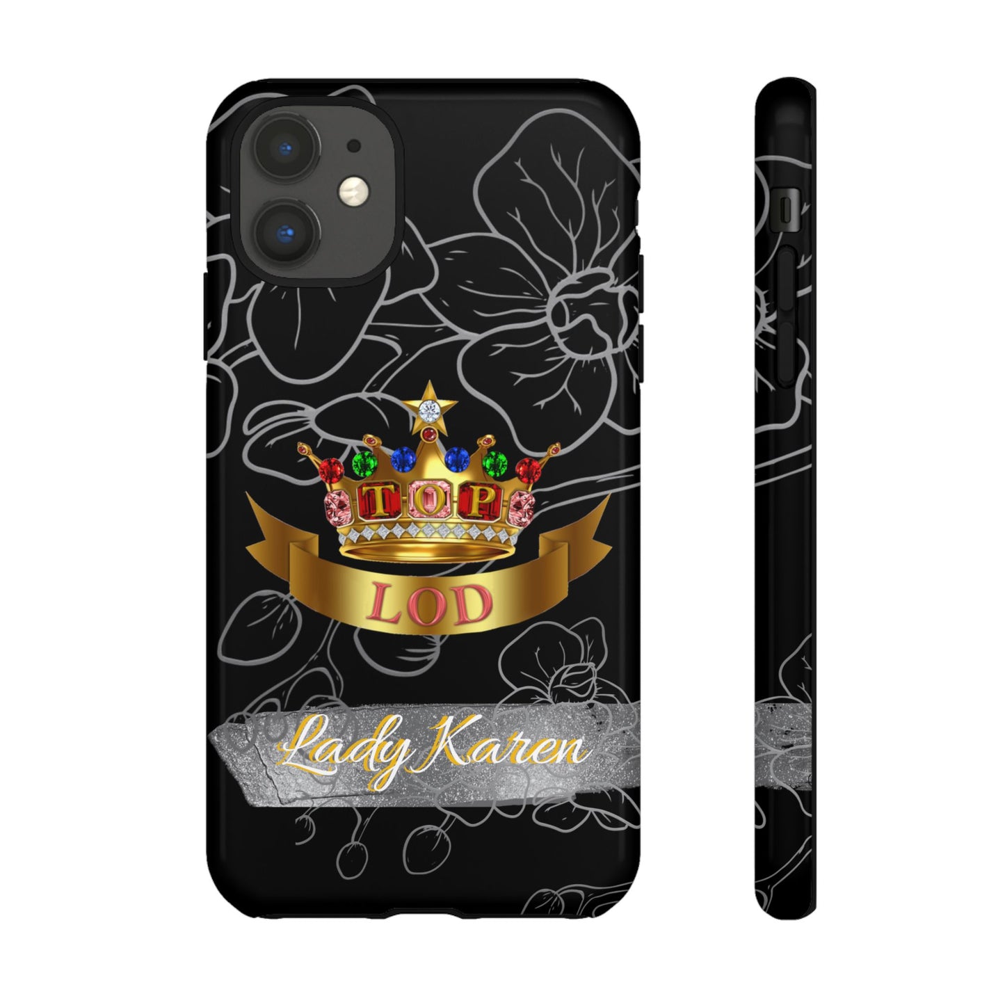 Top Ladies of Distinction, Inc. Black and Silver Phone Case