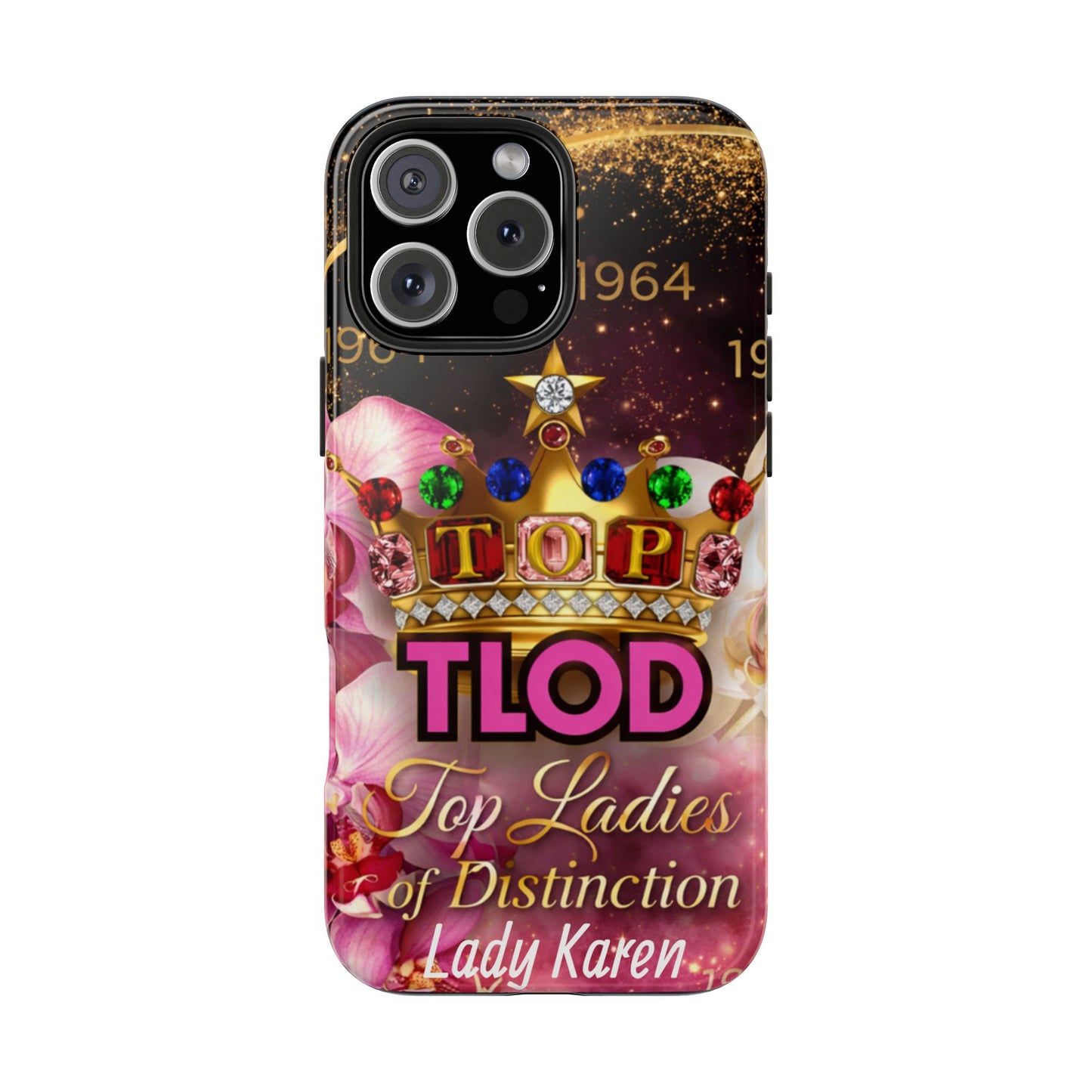 TLOD Crown Luxe Personalized Phone Case – Top Ladies of Distinction iPhone & Samsung Case | Custom Name Option