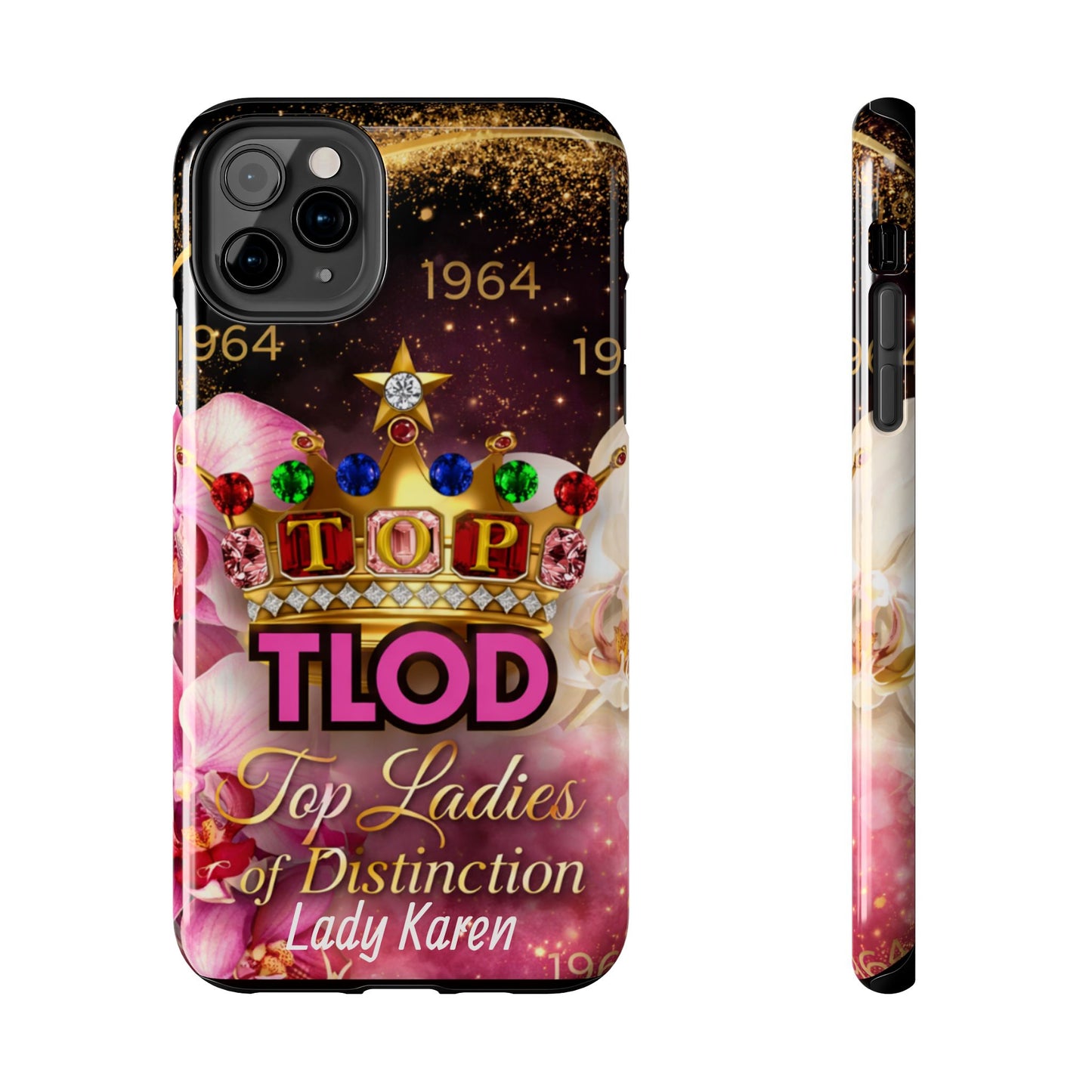 TLOD Crown Luxe Personalized Phone Case – Top Ladies of Distinction iPhone & Samsung Case | Custom Name Option