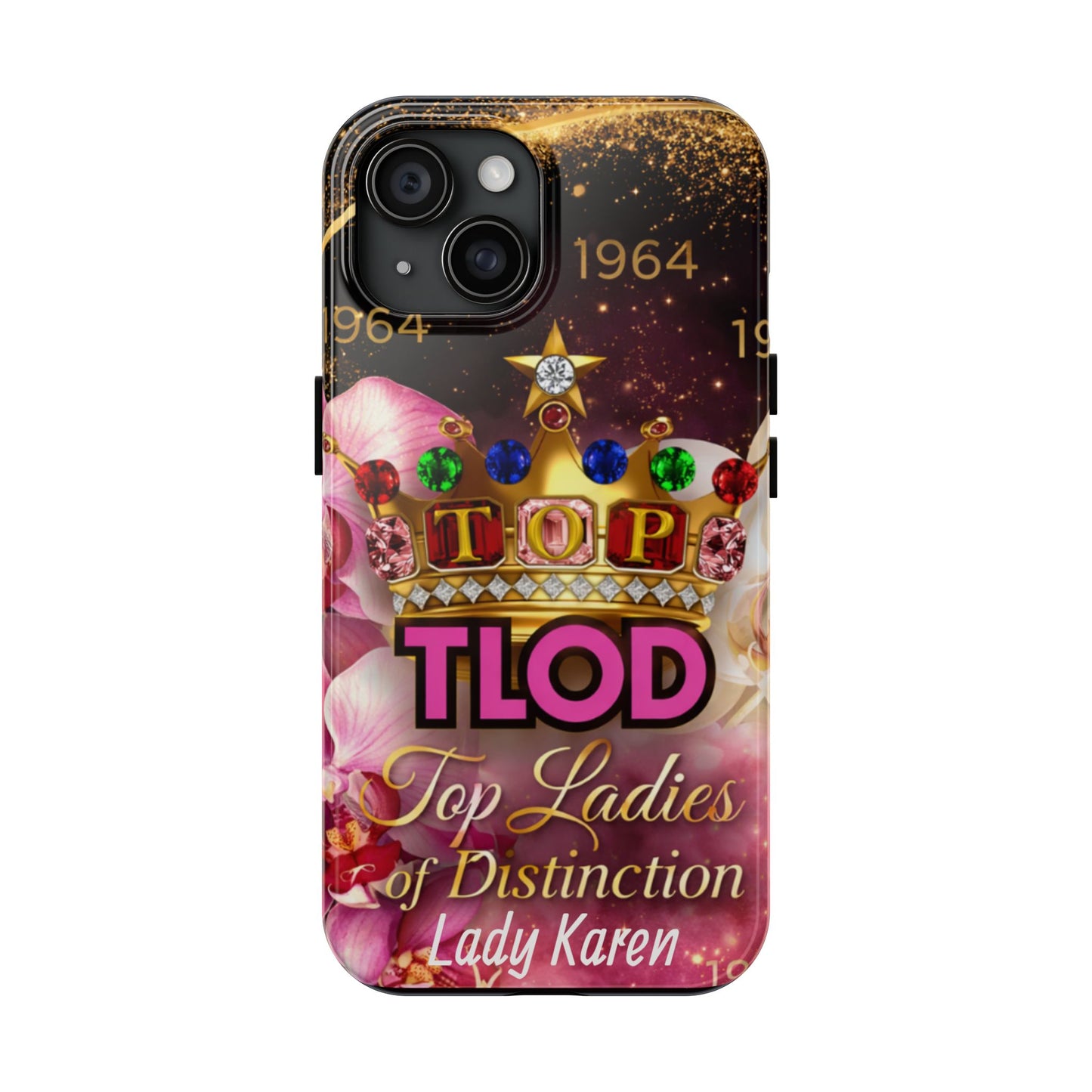 TLOD Crown Luxe Personalized Phone Case – Top Ladies of Distinction iPhone & Samsung Case | Custom Name Option