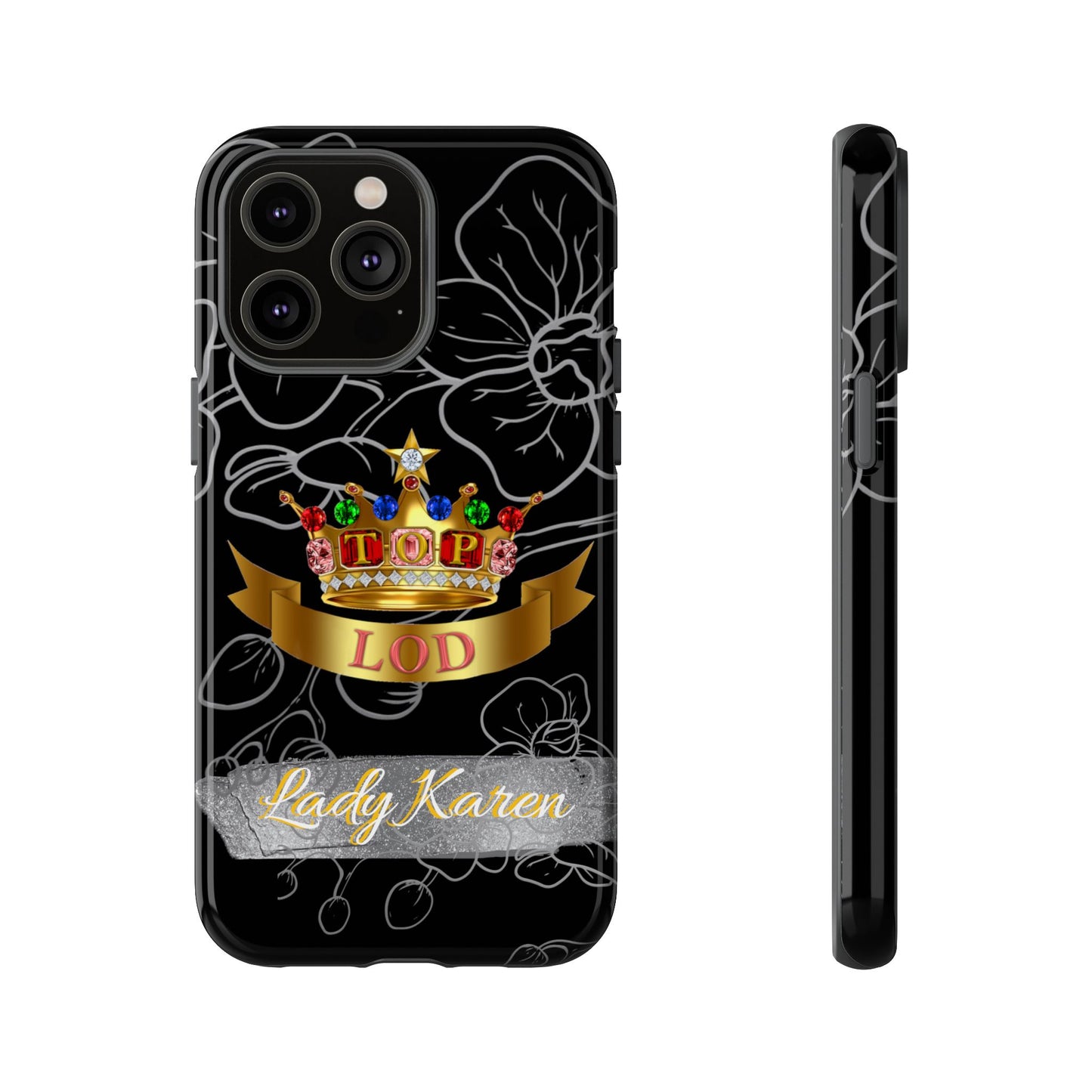 Top Ladies of Distinction, Inc. Black and Silver Phone Case