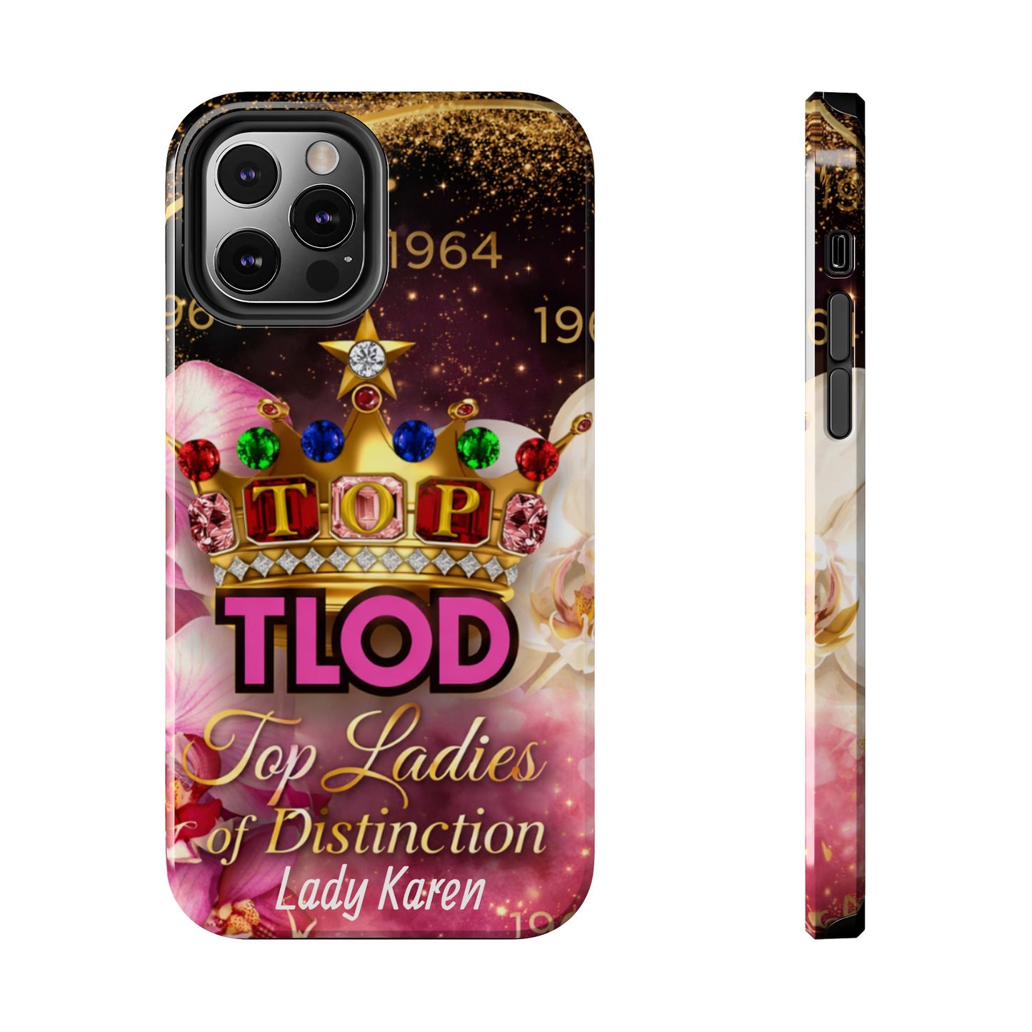TLOD Crown Luxe Personalized Phone Case – Top Ladies of Distinction iPhone & Samsung Case | Custom Name Option