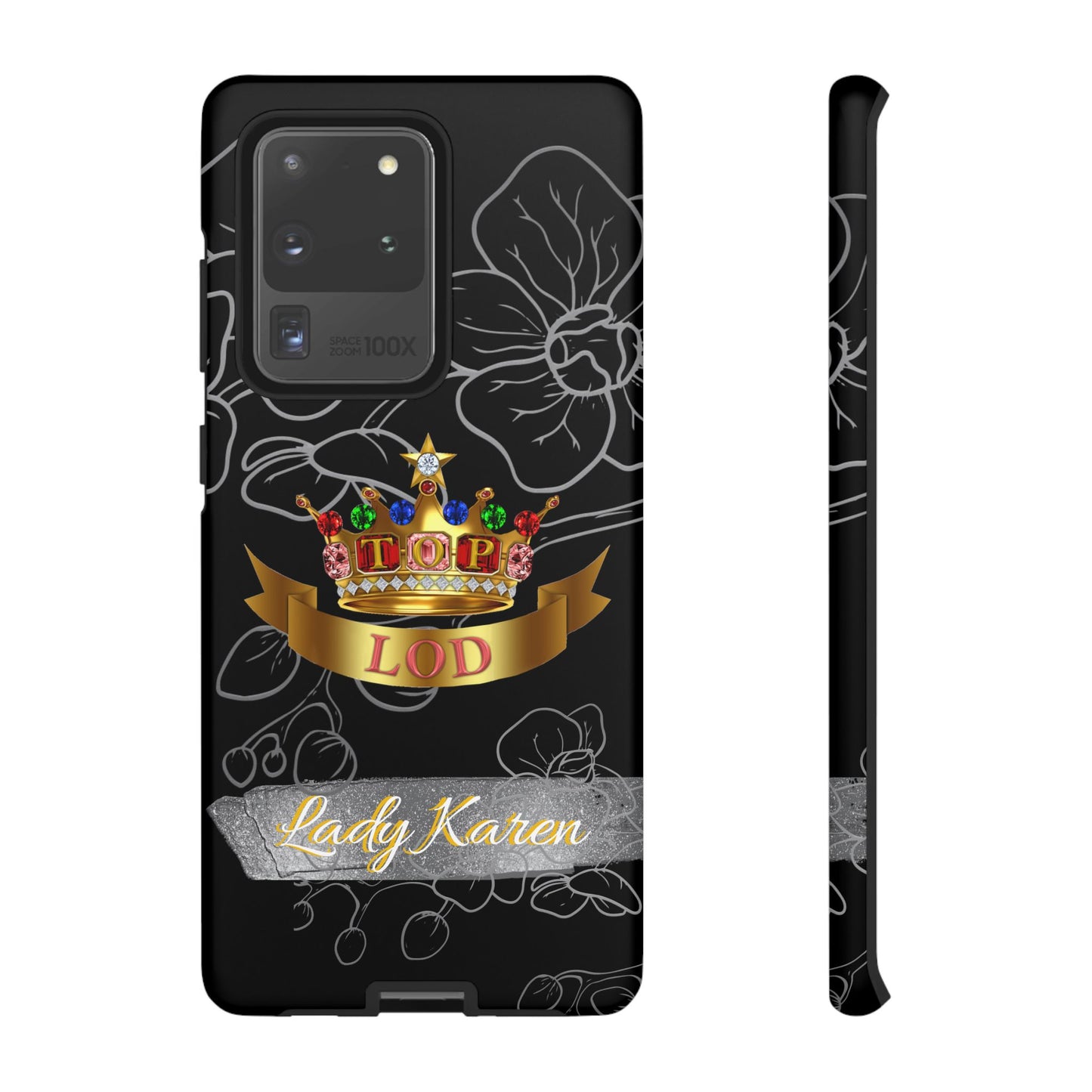 Top Ladies of Distinction, Inc. Black and Silver Phone Case