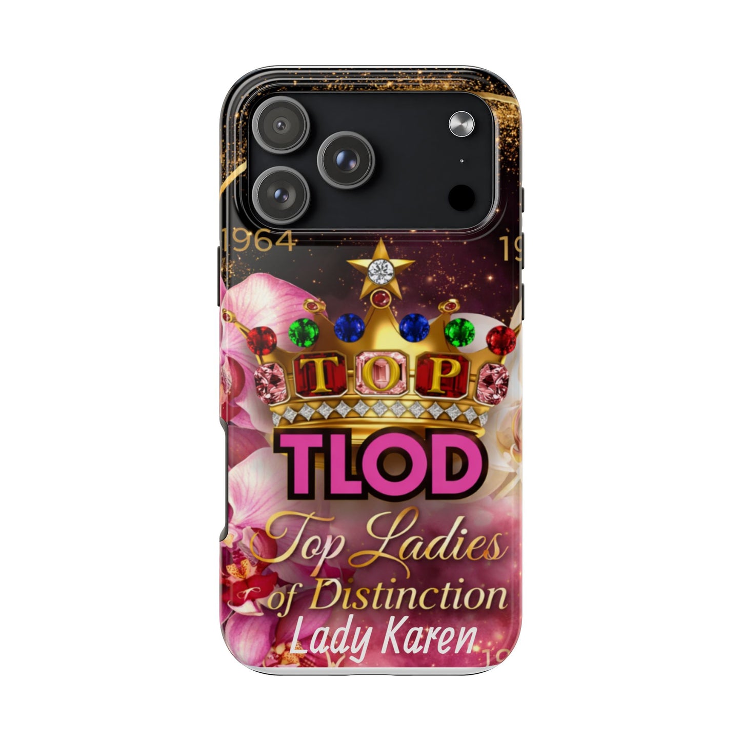 TLOD Crown Luxe Personalized Phone Case – Top Ladies of Distinction iPhone & Samsung Case | Custom Name Option