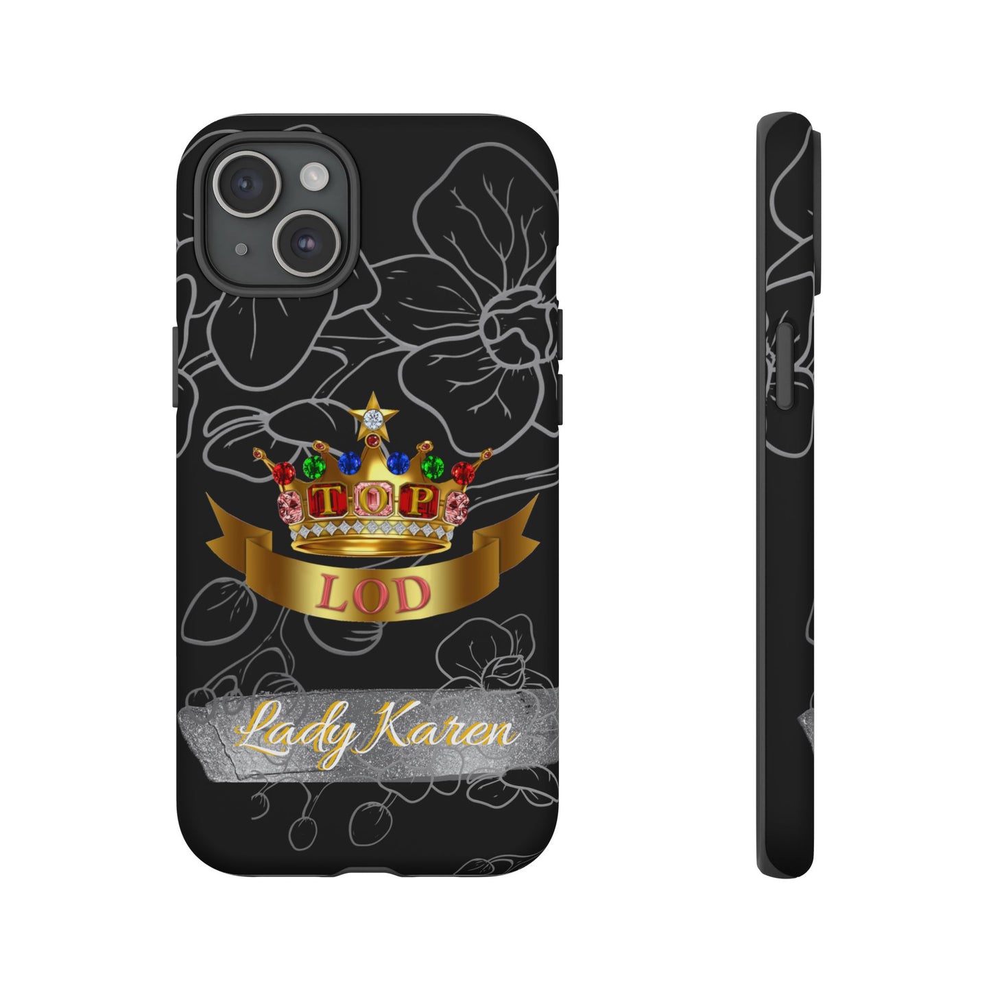 Top Ladies of Distinction, Inc. Black and Silver Phone Case