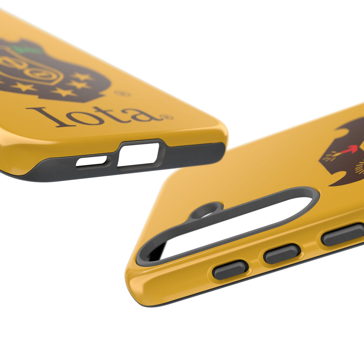 Iota Sorority Shield Phone Case — Greek Letter Tough Case (Yellow)