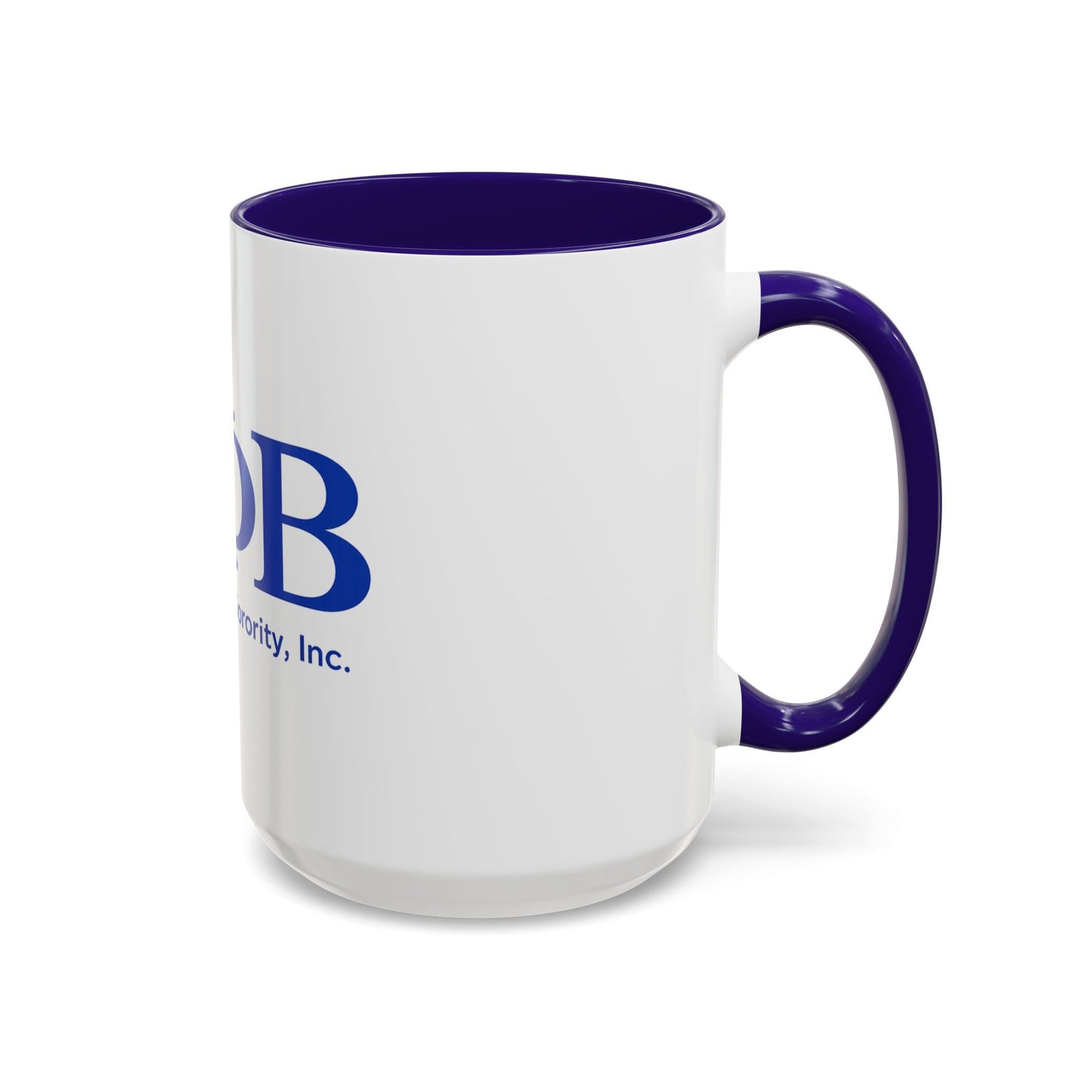 Zeta Phi Beta Sorority Blue Logo Mug — 11oz & 15oz Color-Accent Coffee Cup