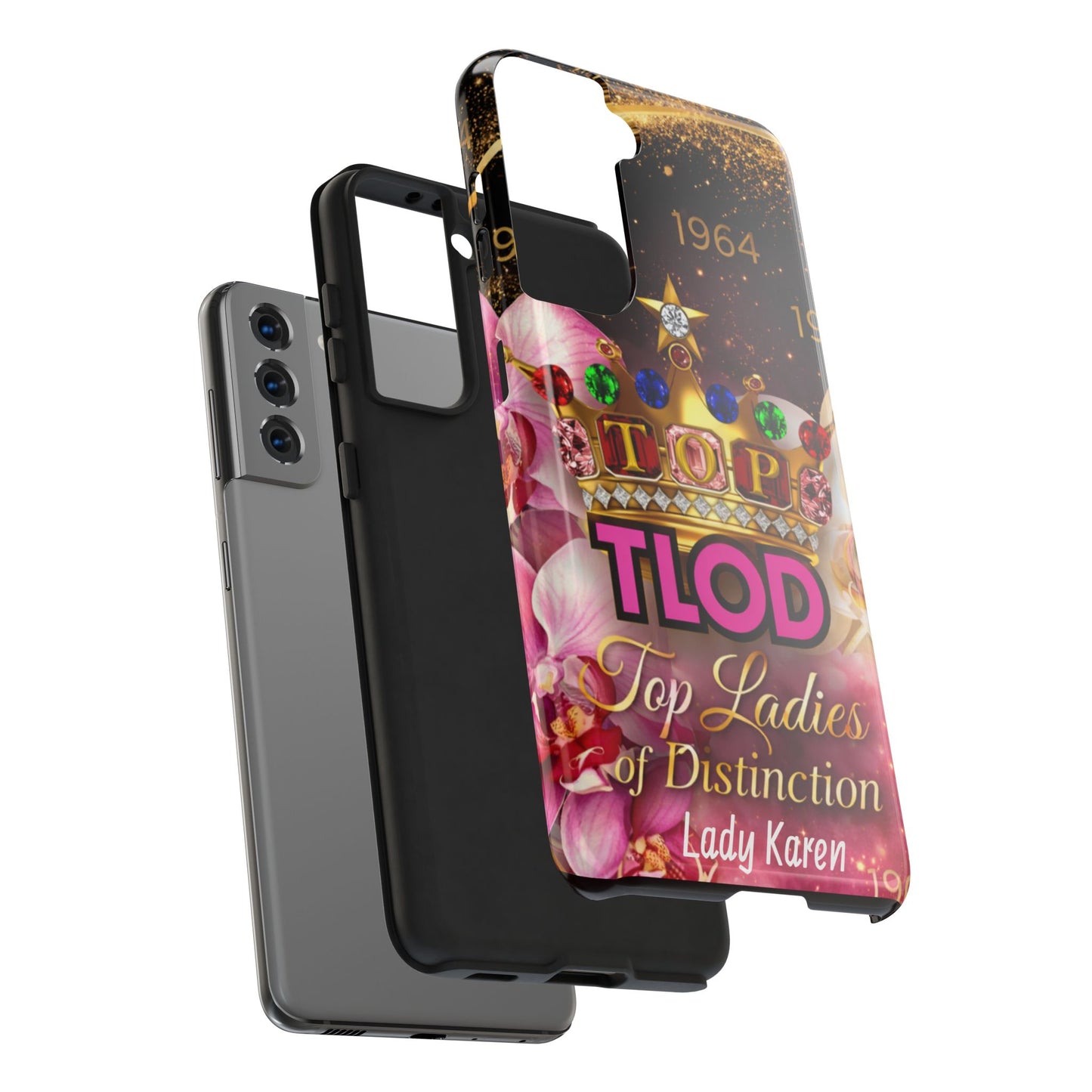 TLOD Crown Luxe Personalized Phone Case – Top Ladies of Distinction iPhone & Samsung Case | Custom Name Option
