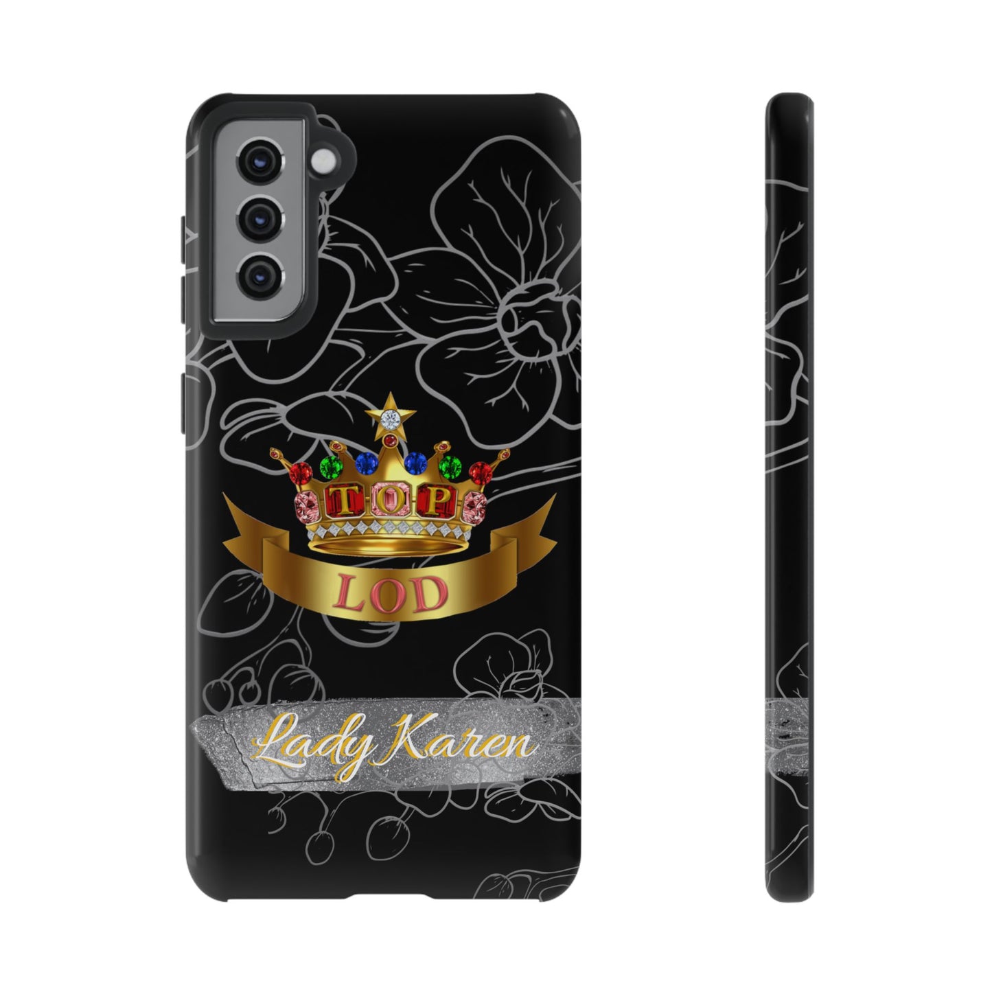 Top Ladies of Distinction, Inc. Black and Silver Phone Case