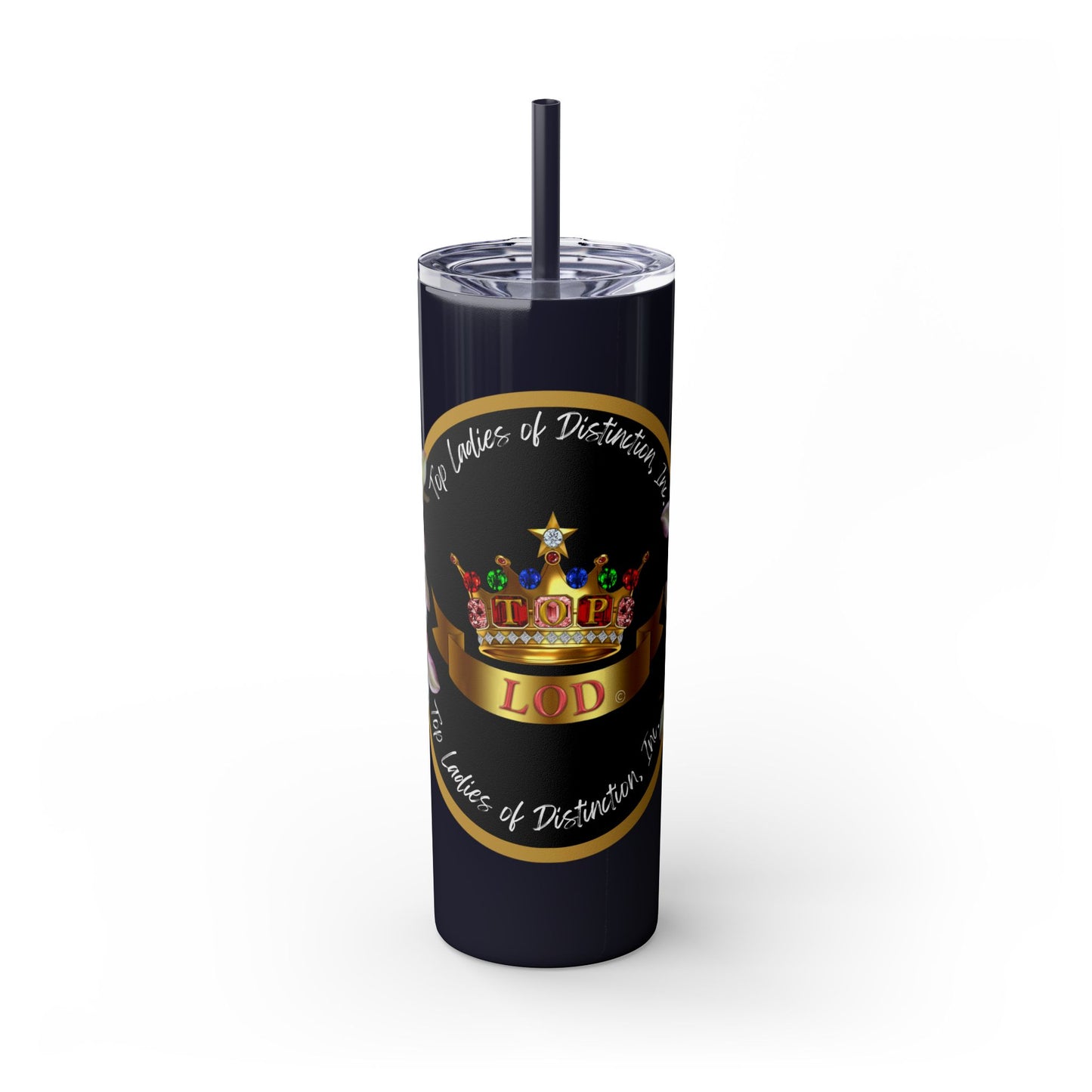 Elegant Top Ladies of Distinction Tumbler – Jeweled Crown Design & Premium Insulation