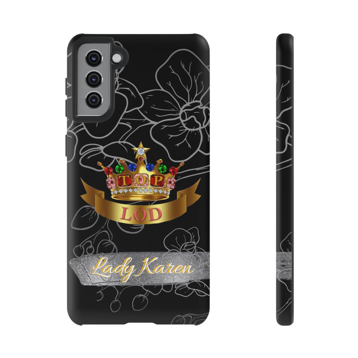 Top Ladies of Distinction, Inc. Black and Silver Phone Case