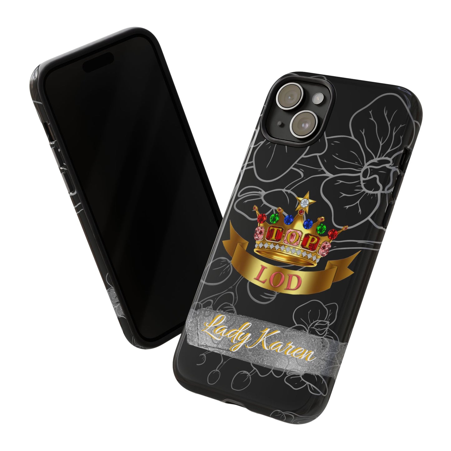 Top Ladies of Distinction, Inc. Black and Silver Phone Case