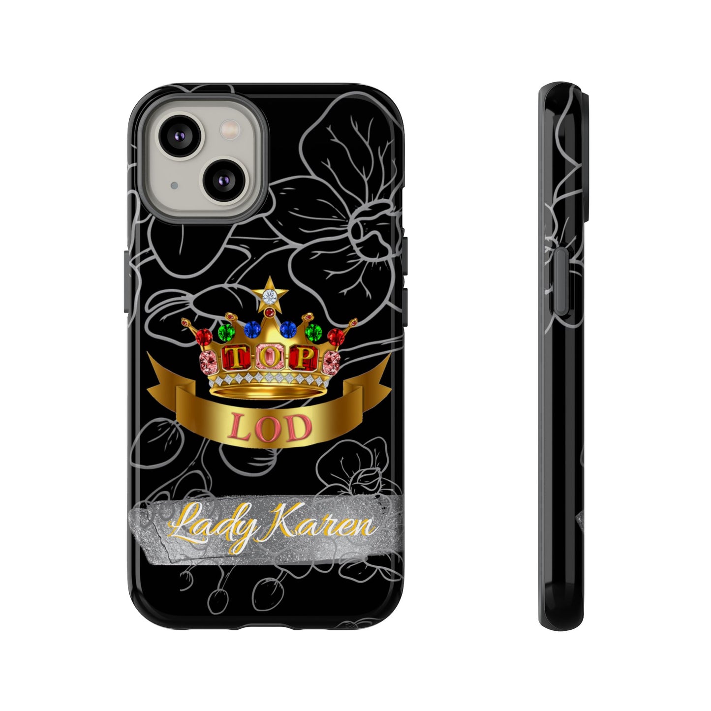 Top Ladies of Distinction, Inc. Black and Silver Phone Case