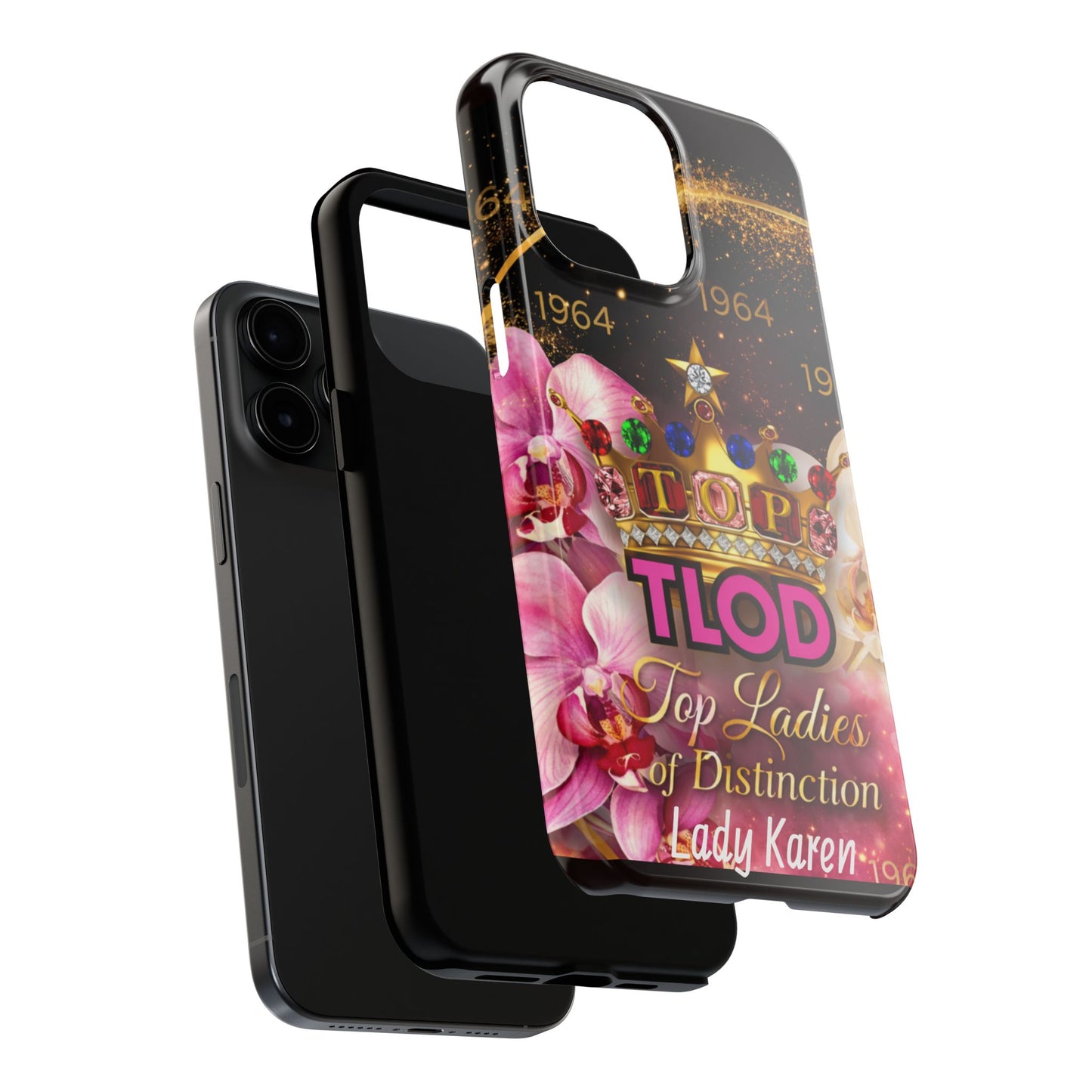 TLOD Crown Luxe Personalized Phone Case – Top Ladies of Distinction iPhone & Samsung Case | Custom Name Option
